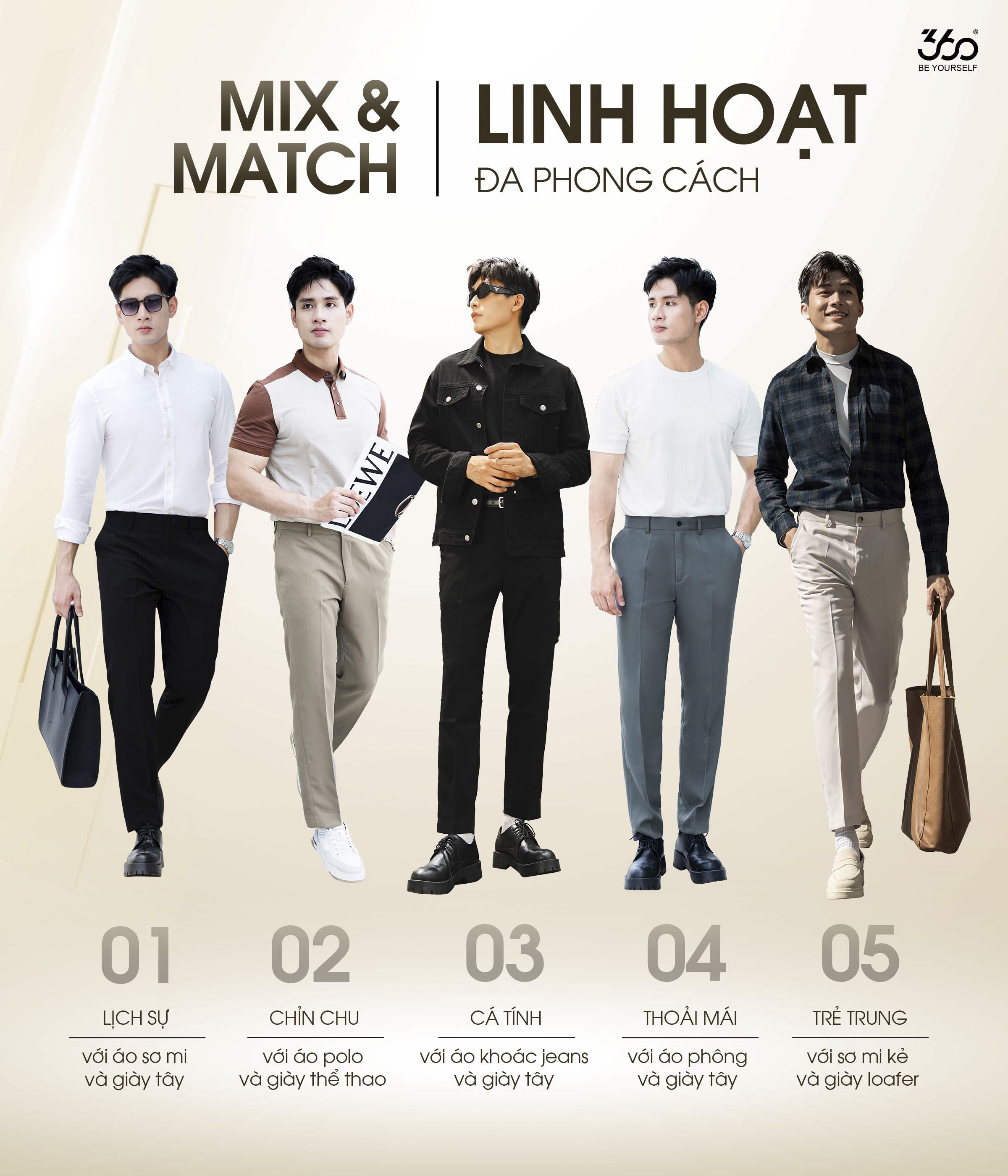 Mô tả Quần âu nam cạp 3 lớp cao cấp 360 Boutique quần tây dài kiểu Hàn Quốc co giãn, thoải mái - QACOL420 - 7