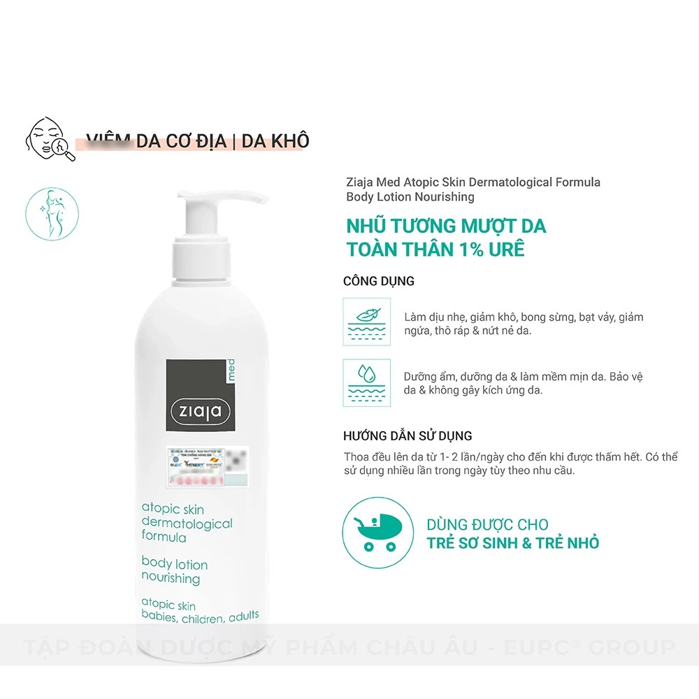 Nhũ Tương Ziaja Med Mượt Da Toàn Thân 1% Urê Ziaja Med Atopic Skin ...