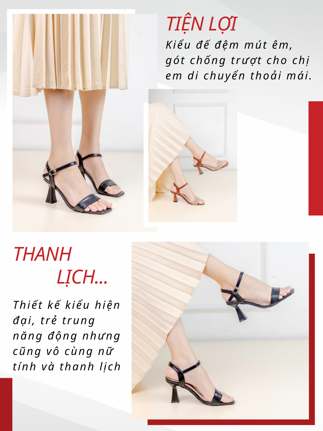 Mô tả Giày Sandal Nữ Cao Gót 7cm Phối Màu Thời Trang Pixie X958 - 5