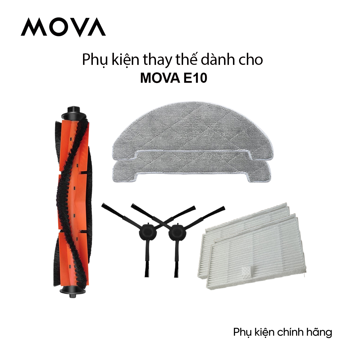 Mô tả Phụ kiện thay thế dành cho Robot hút bụi Mova E10 - Phụ kiện chính hãng - 1