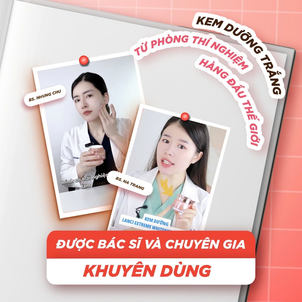 Mô tả Kem dưỡng trắng da chuyên sâu LANCI thẩm thấu nhanh, trắng nâng tone không gây bết rít 50ml - 1