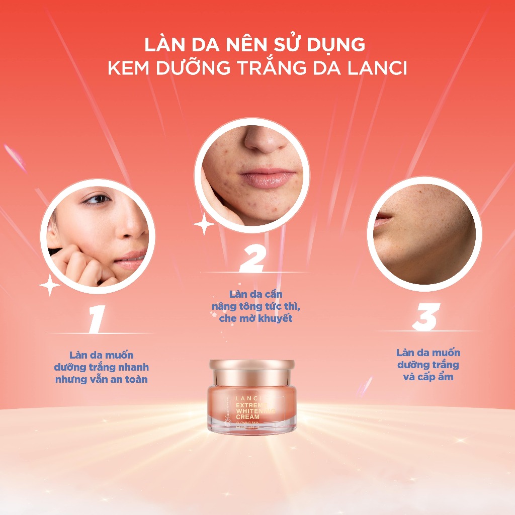 Mô tả Kem dưỡng trắng da chuyên sâu LANCI thẩm thấu nhanh, trắng nâng tone không gây bết rít 50ml - 4