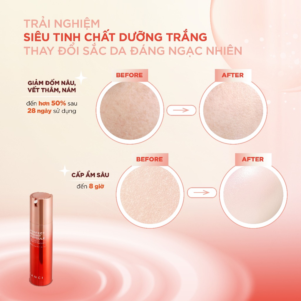Mô tả Serum dưỡng trắng da chuyên sâu LANCI siêu tinh chất trắng mướt Ampoule 50ml - 4