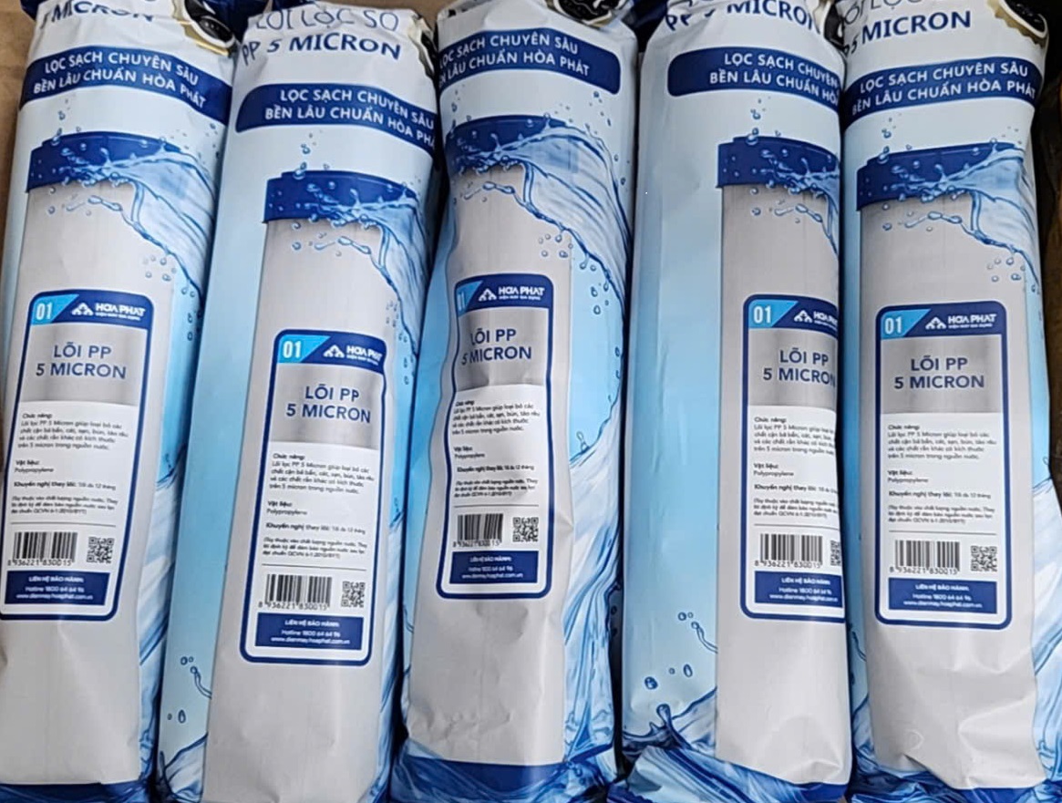 Mô tả Combo 5 Lõi lọc thô Hòa Phát số 1 PP5- Hàng chính hãng - 1