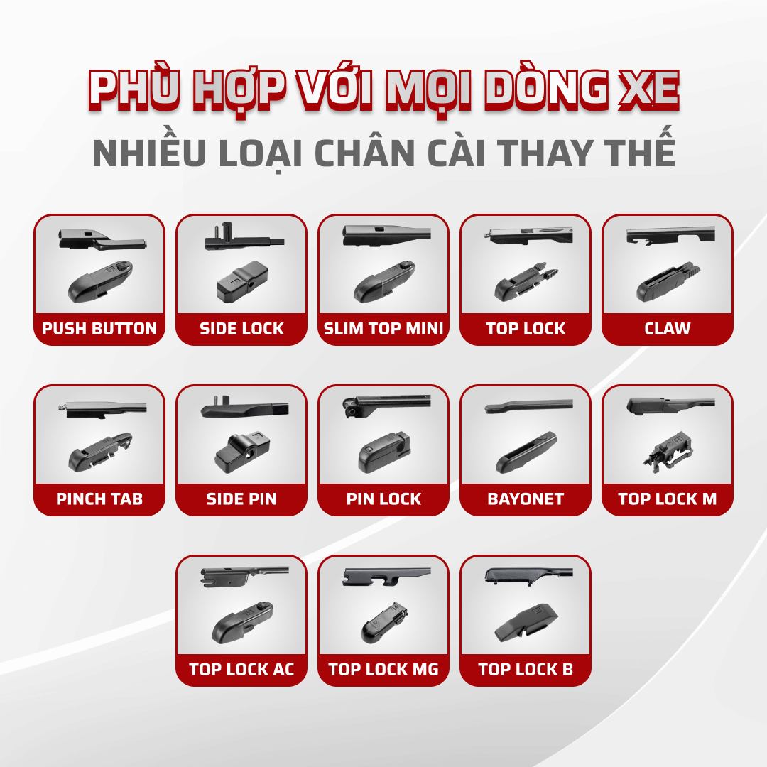 Mô tả Cặp gạt mưa ô tô xe MERCEDES-BENZ - Gạt mưa ô tô Silicon phủ nano chống nước Medicar - 6