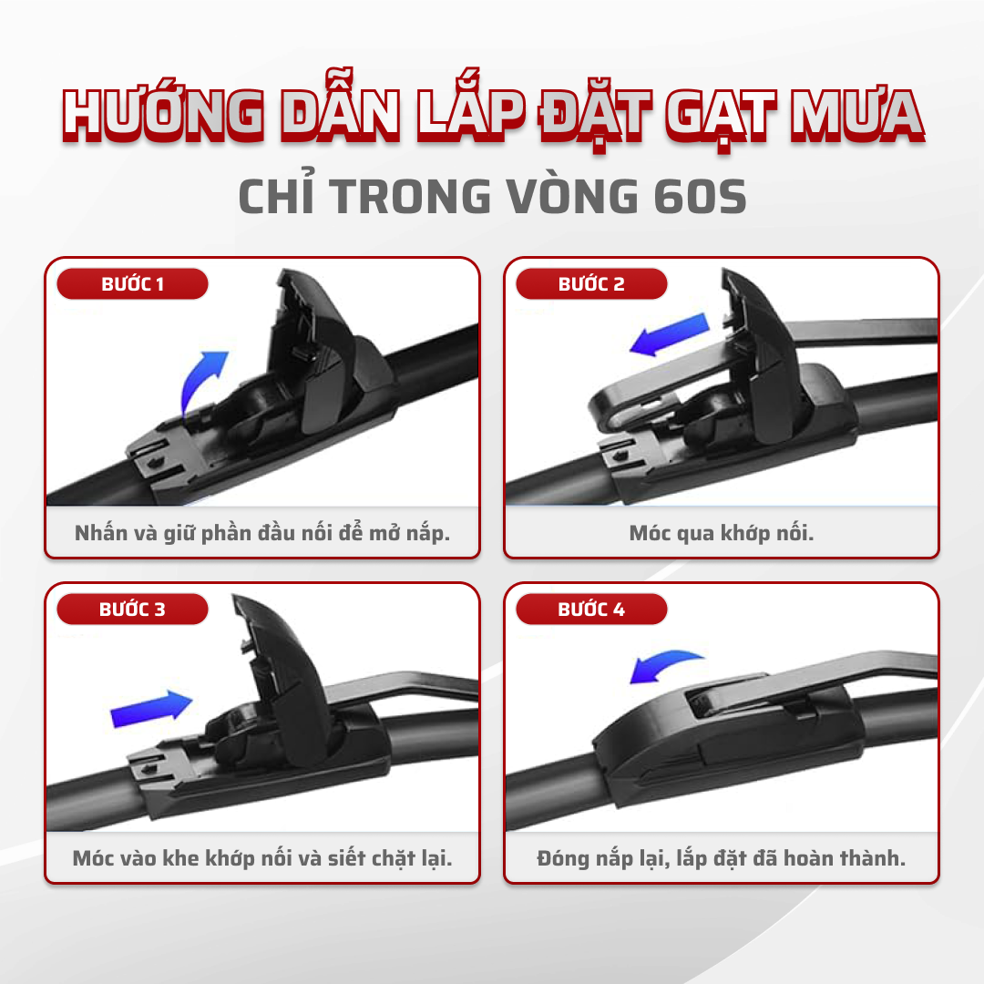Mô tả Cặp gạt mưa ô tô xe MERCEDES-BENZ - Gạt mưa ô tô Silicon phủ nano chống nước Medicar - 7