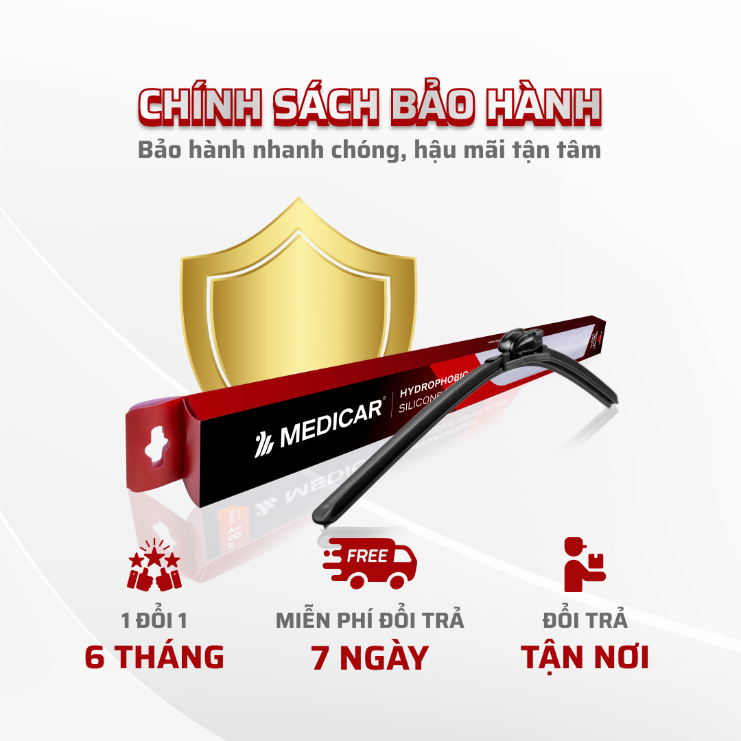 Mô tả Cặp gạt mưa ô tô xe MERCEDES-BENZ - Gạt mưa ô tô Silicon phủ nano chống nước Medicar - 9