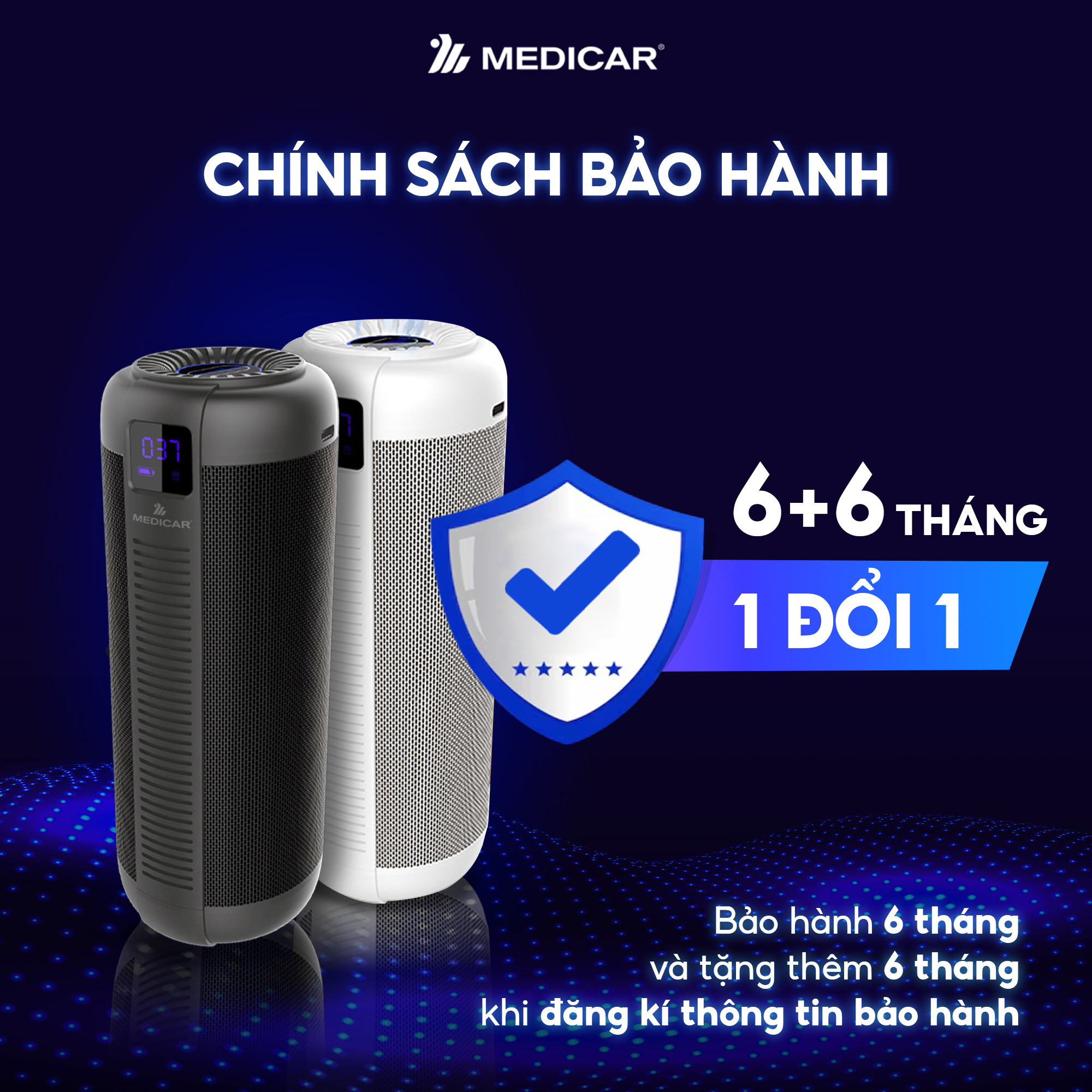Mô tả Máy lọc không khí ô tô kết hợp tinh dầu Medicar Pro V2 đa năng 4in1, màng lọc Hepa 13 diệt khuẩn UVC - 9