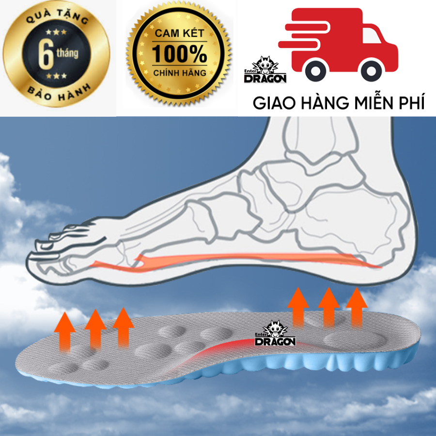 Mô tả Cặp lót giày chính hãng Enter Dragon 11 điểm chạm,Cao su non chuẩn 4D,Hấp thụ lực,Thoáng khí,Chơi thể thao - 9