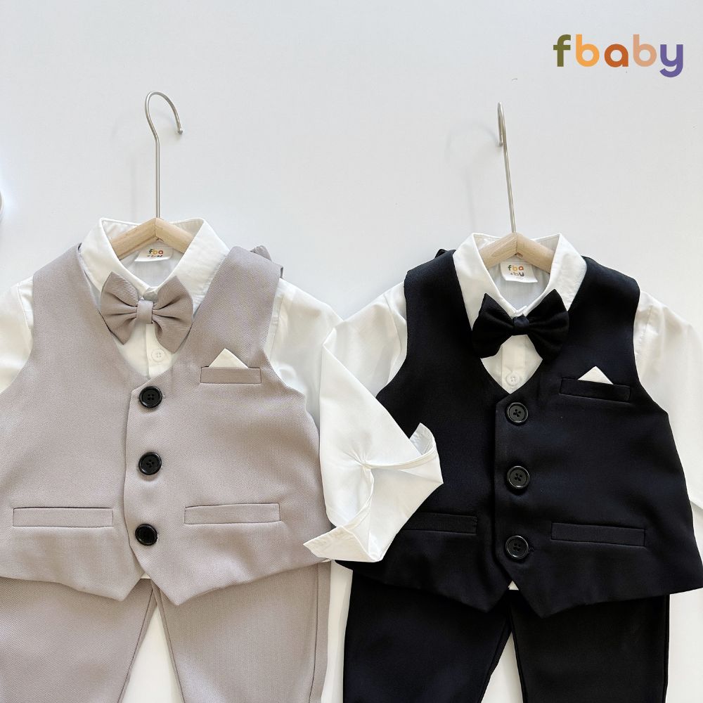 Chi tiết áo sơ mi trong Set Bộ Gile Fbaby