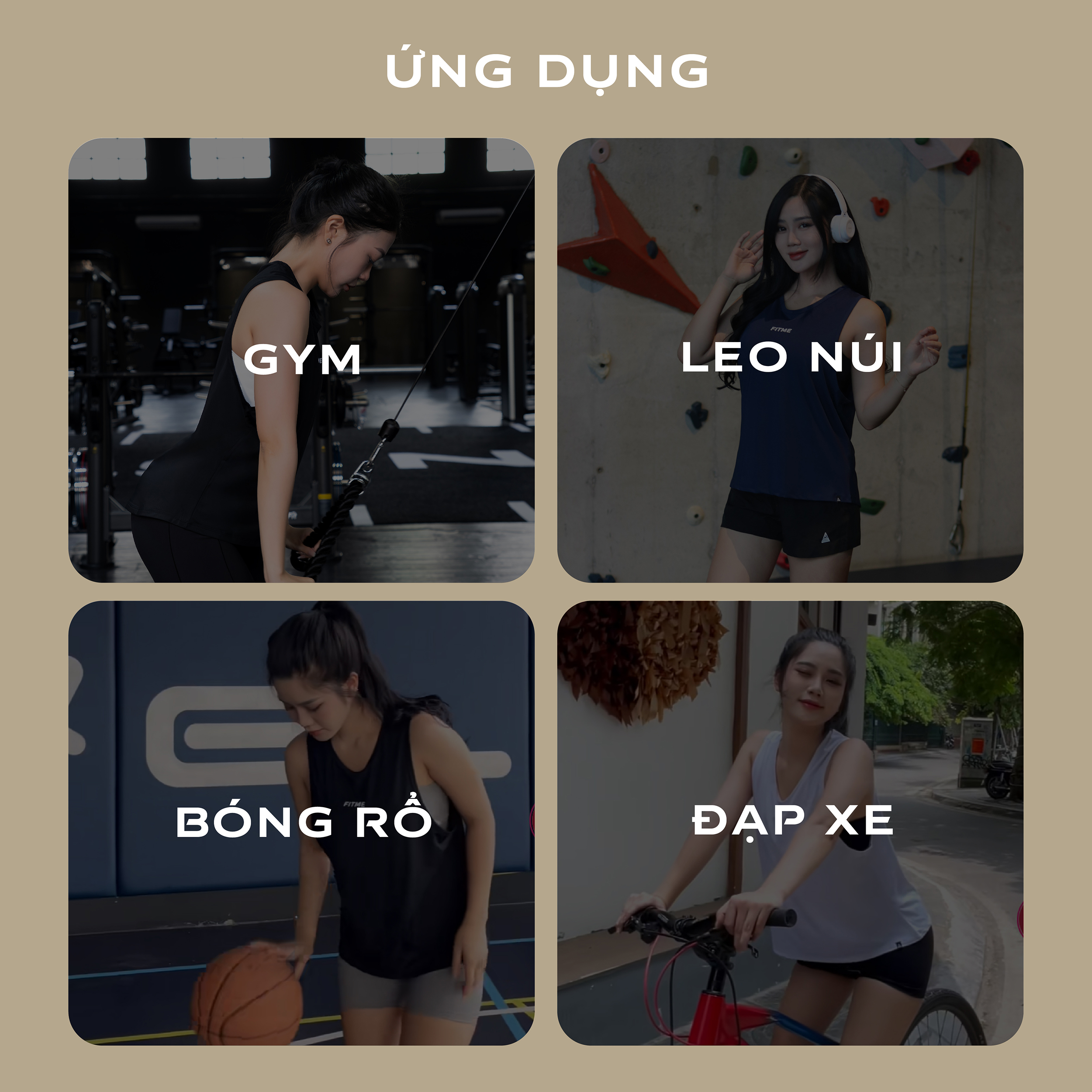 Mô tả Áo tank top tập gym nữ Fitme Simple ba lỗ thoáng khí chạy bộ chất liệu co giãn thoải mái thấm hút mồ hôi ATTS01 - 5