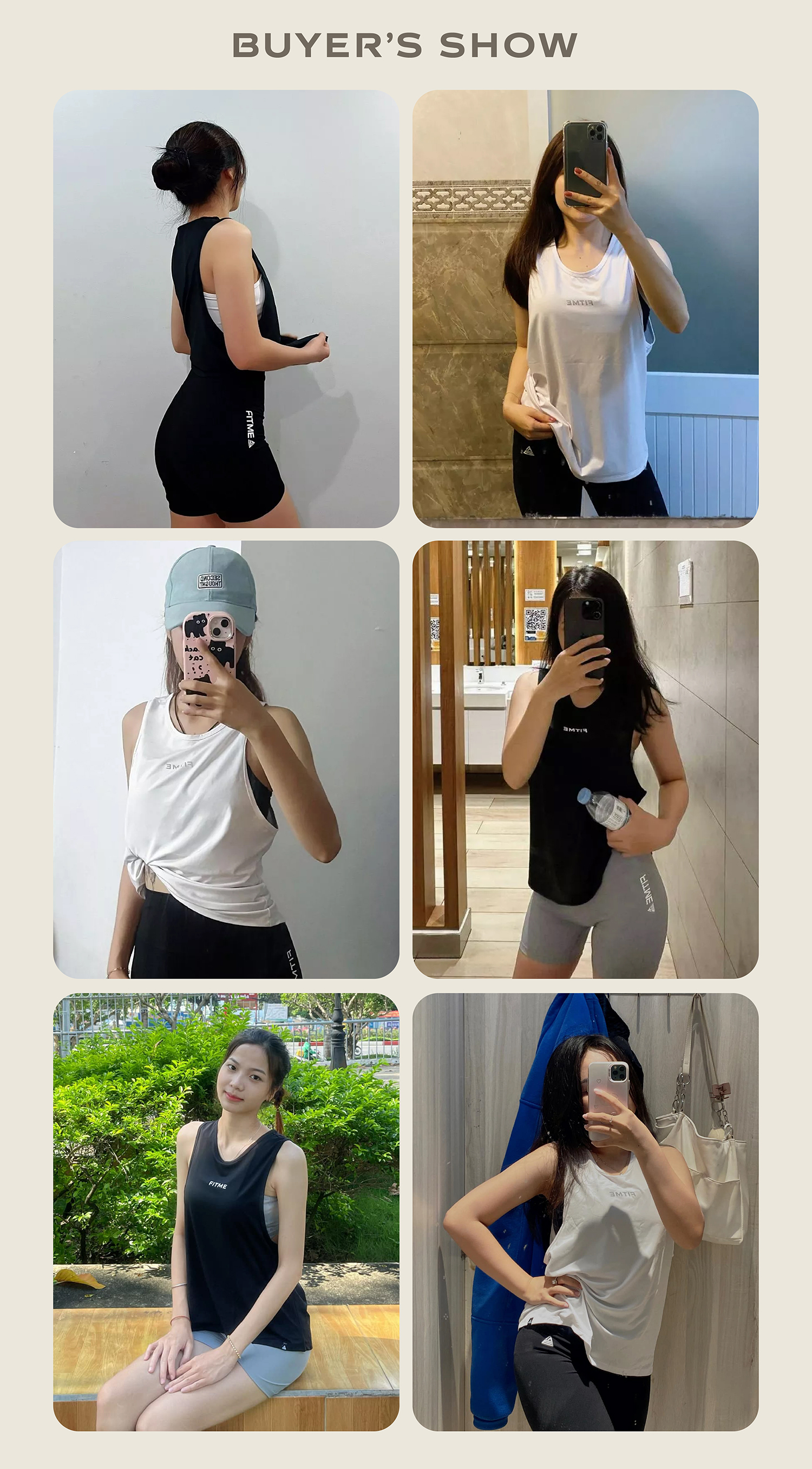 Mô tả Áo tank top tập gym nữ Fitme Simple ba lỗ thoáng khí chạy bộ chất liệu co giãn thoải mái thấm hút mồ hôi ATTS01 - 7