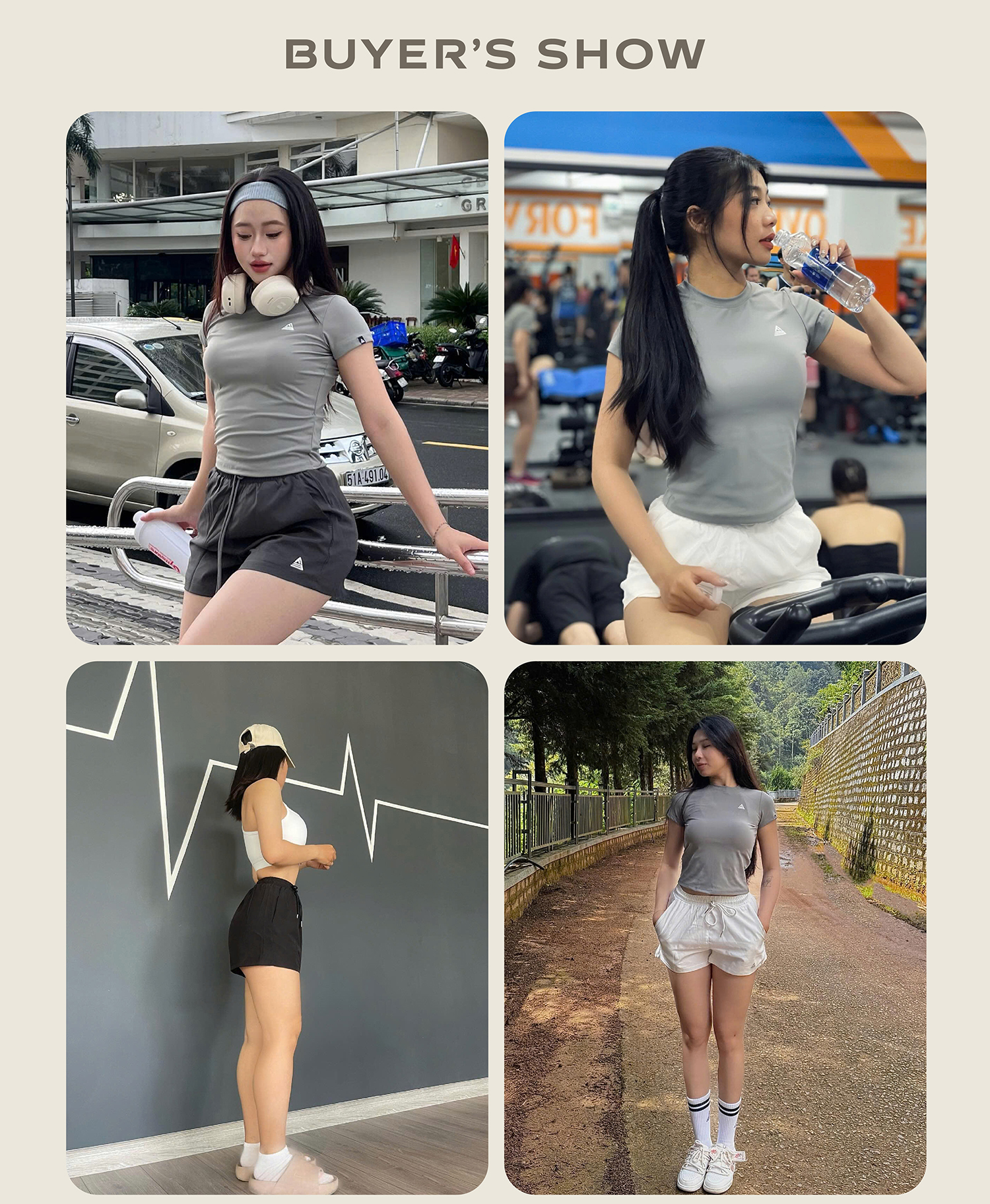 Mô tả Quần đùi thể thao nữ 2 lớp Fitme tập gym, chạy bộ chất liệu bền nhẹ co giãn 4 chiều thoáng khí Q2NU01 - 6