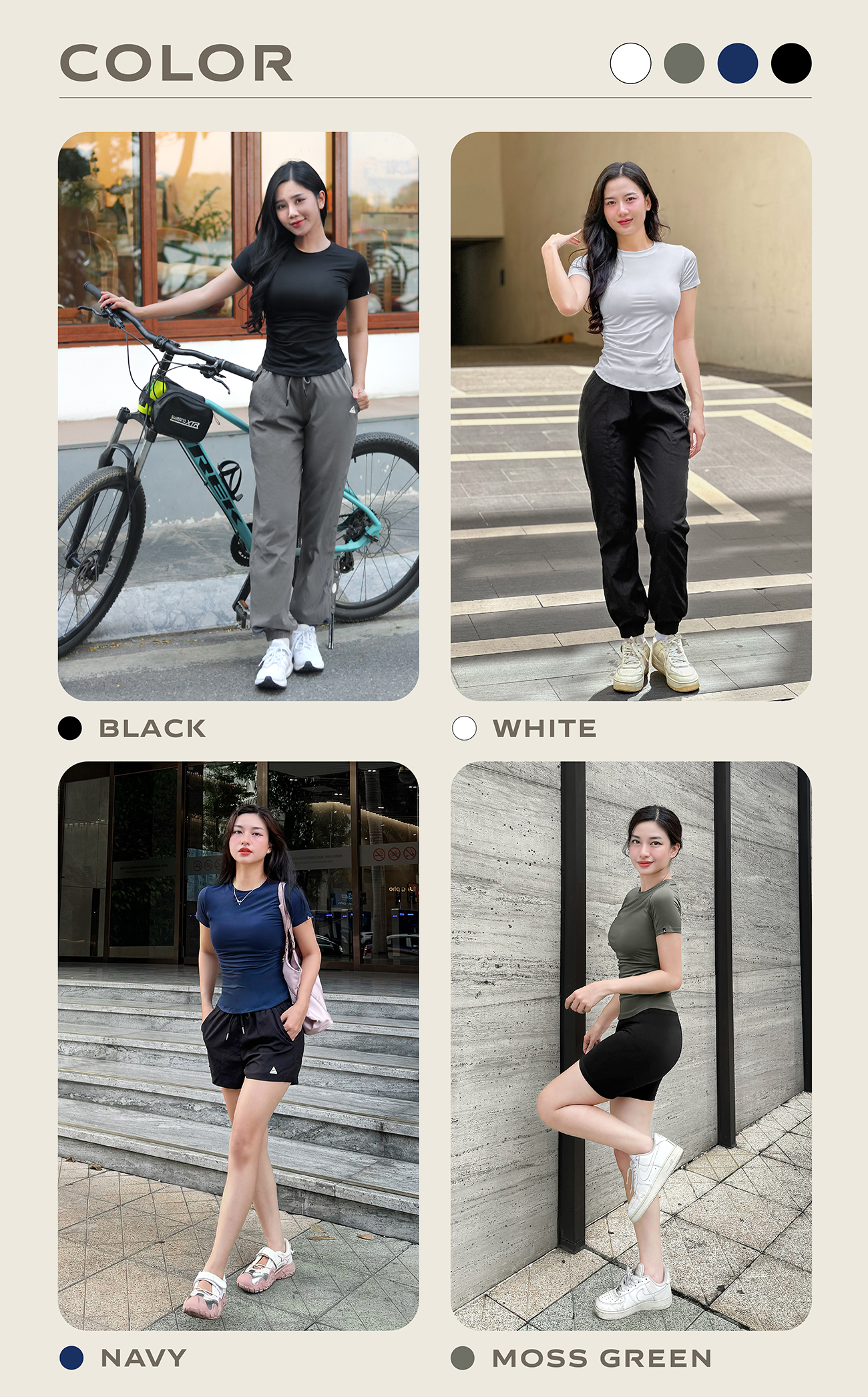 Mô tả Áo thun gym nữ Fitme Simple đồ tập pickleball tennis xếp ly thể thao co giãn 4 chiều thấm hút mồ hôi ATXL01 - 8