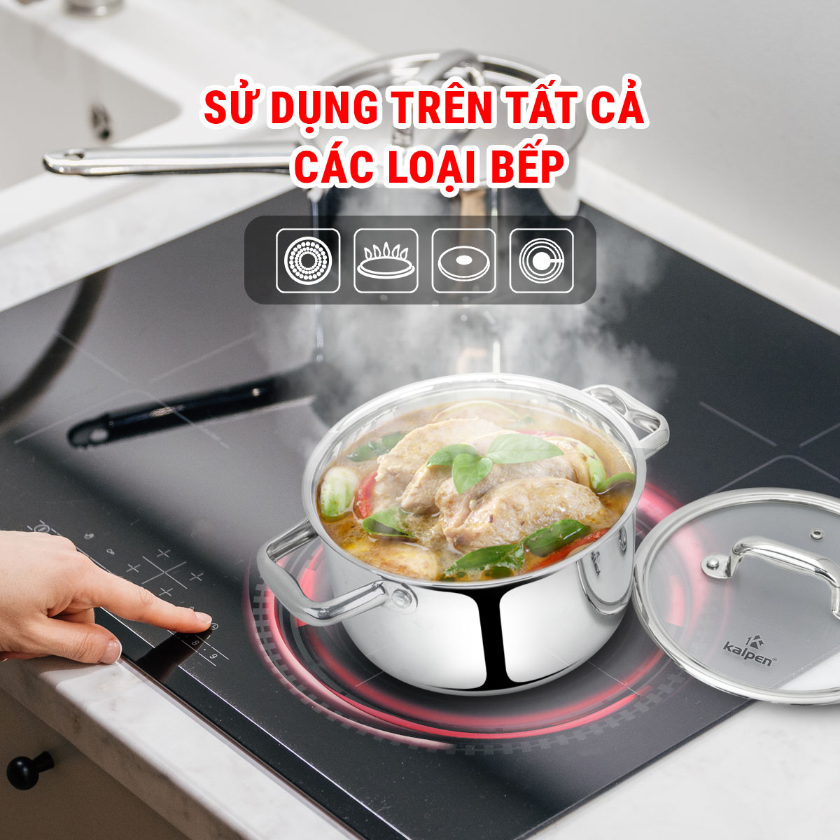 Đáy nồi inox 5 lớp Kalpen Lager