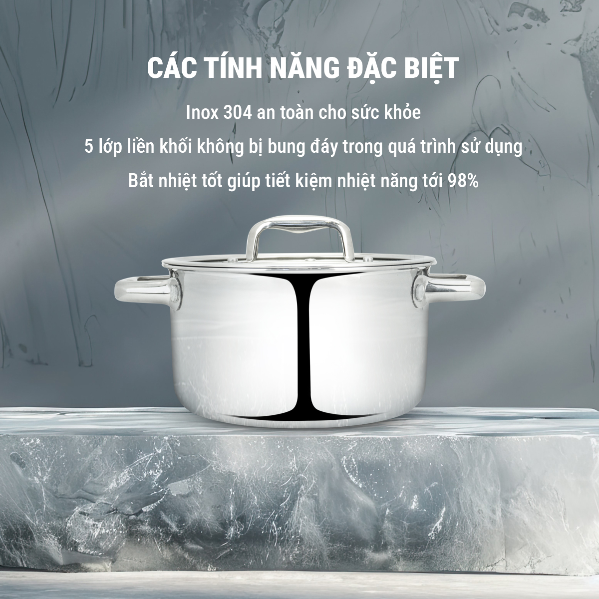 Vung kính cường lực của nồi Kalpen Lager
