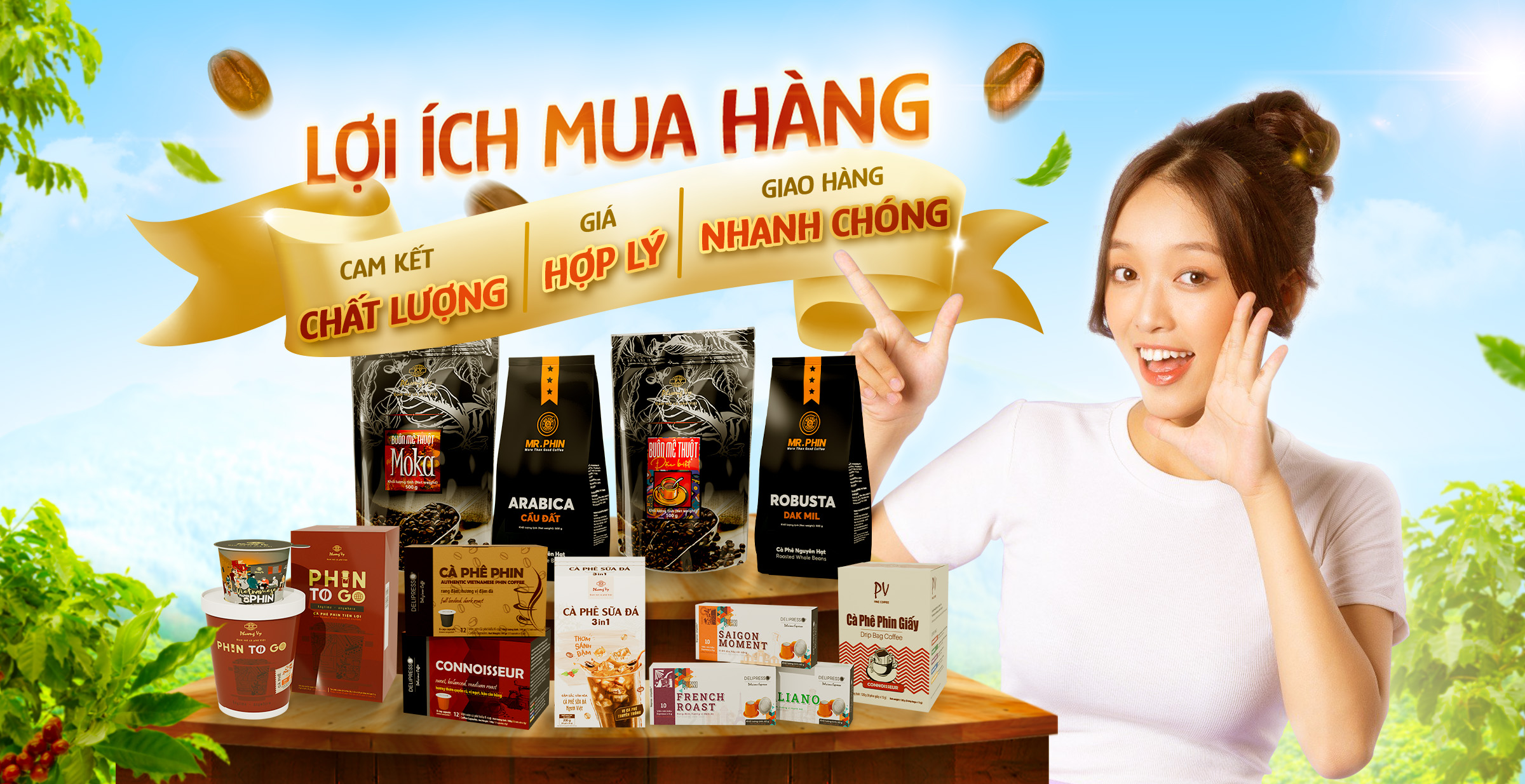 Mô tả Cà Phê Nguyên Chất Mr. Phin Robusta Dak Mil 500g thơm, đậm đà, không chua, Phương Vy Coffee - 1
