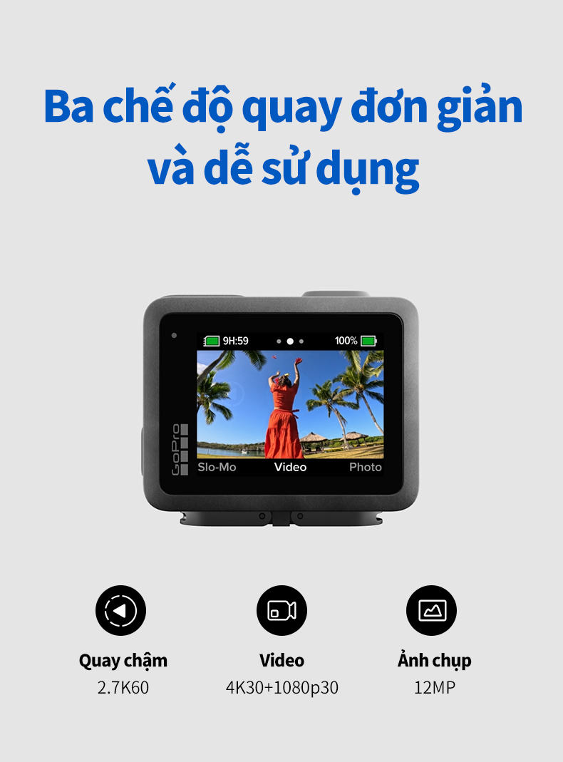 Mô tả GoPro HERO - Camera hành động chống nước mini, video 4K30/25, ảnh 12MP, chống nước lên đến 5 m - 4