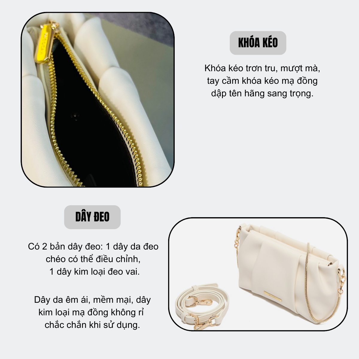 Mô tả Túi Xách Nữ Chính Hãng MICOCAH Dáng Công Sở Đeo Vai Đeo Chéo Da Cao Cấp Cực Đẹp MC131 (KÈM HỘP) - 6