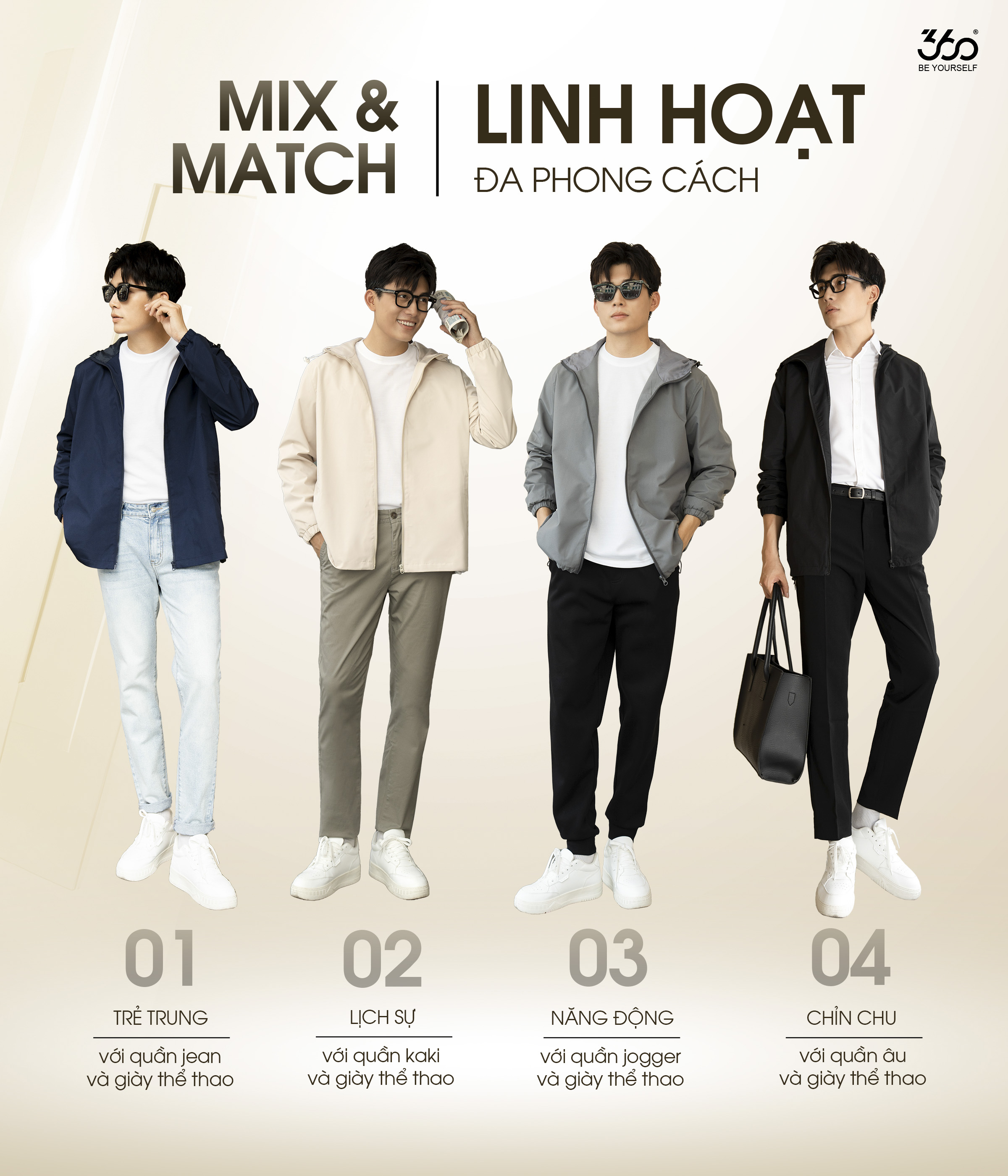Mô tả Áo khoác gió nam nữ Unisex 360Boutique khoác dù form rộng chống nước nắng có mũ có bigsize -AKGOL418 - 6