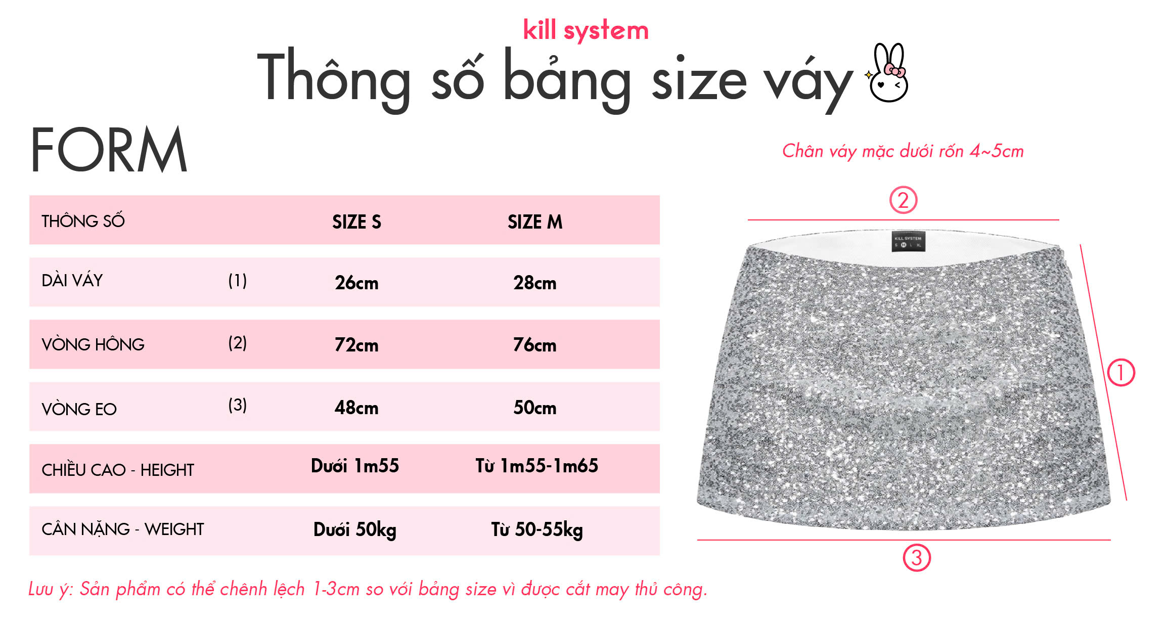 Mô tả 𝐊𝐈𝐋𝐋 𝐒𝐘𝐒𝐓𝐄𝐌 - Chân váy kim sa cạp thấp tôn dáng Yuna - Lunar Bạc & Natasa bản to lấp lánh - 6