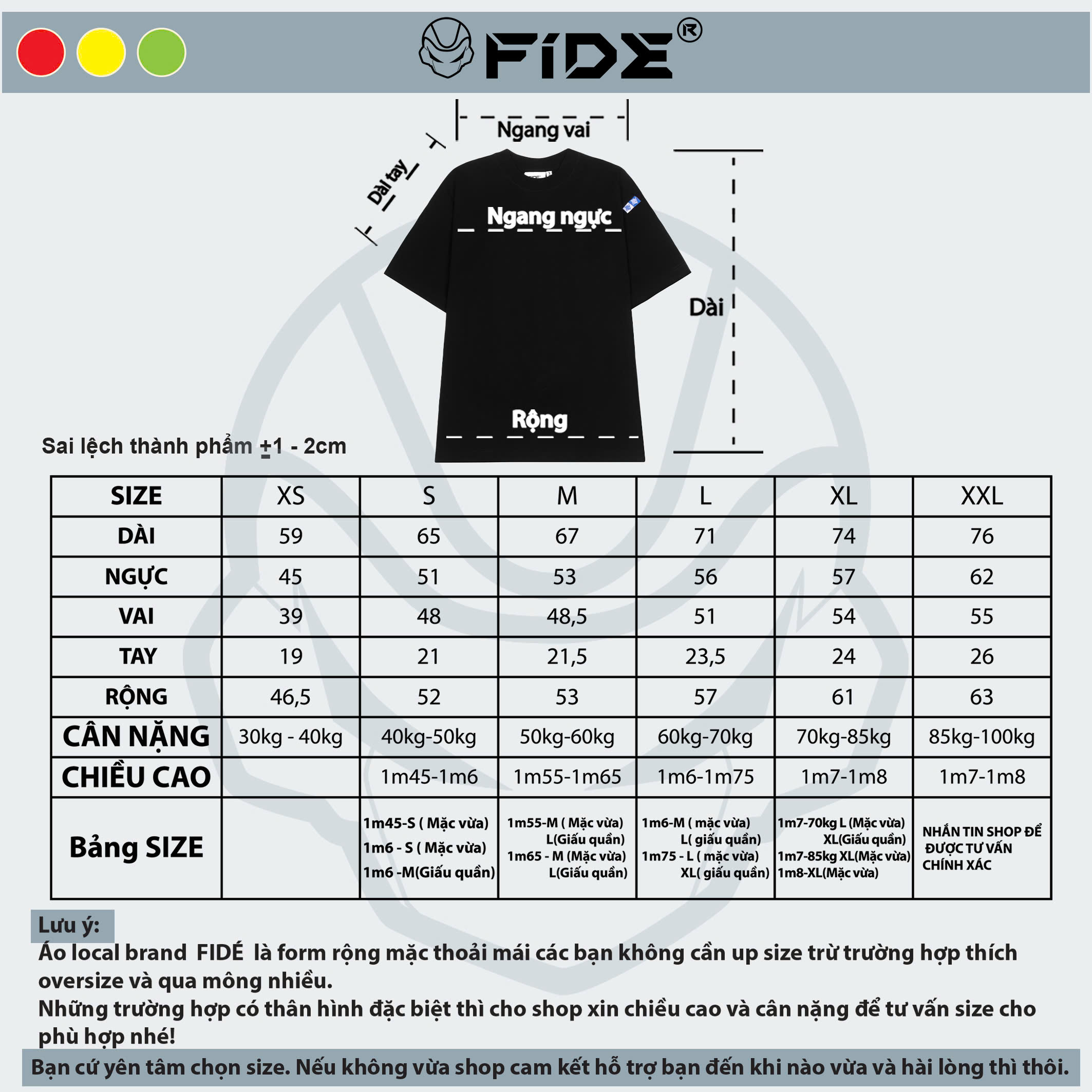 Mô tả Áo thun FIDE phông unisex form rộng local brand nam nữ cổ tròn oversize - AT115 - 1