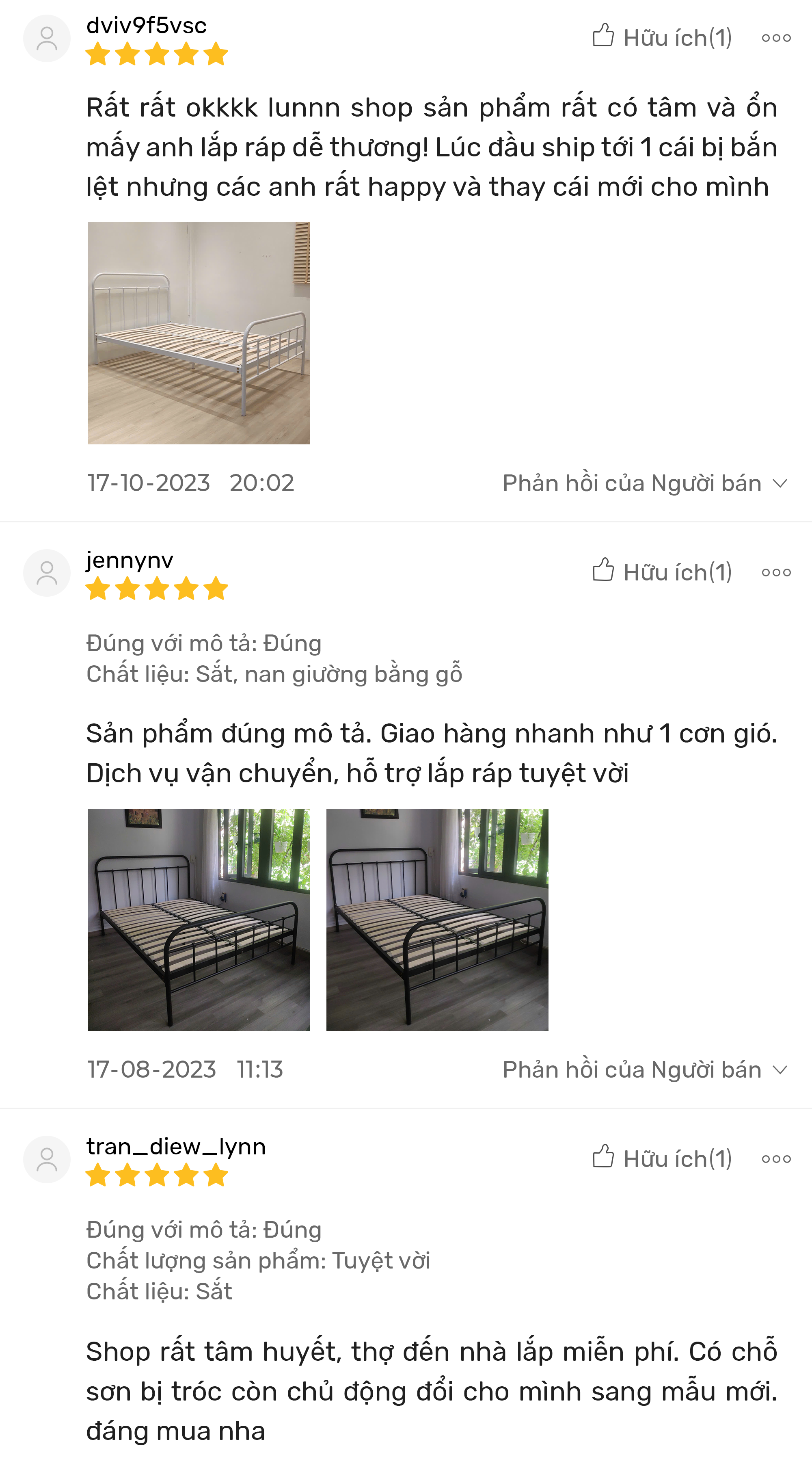 Giường Sắt WILLOW CHU MY - Màu Đen