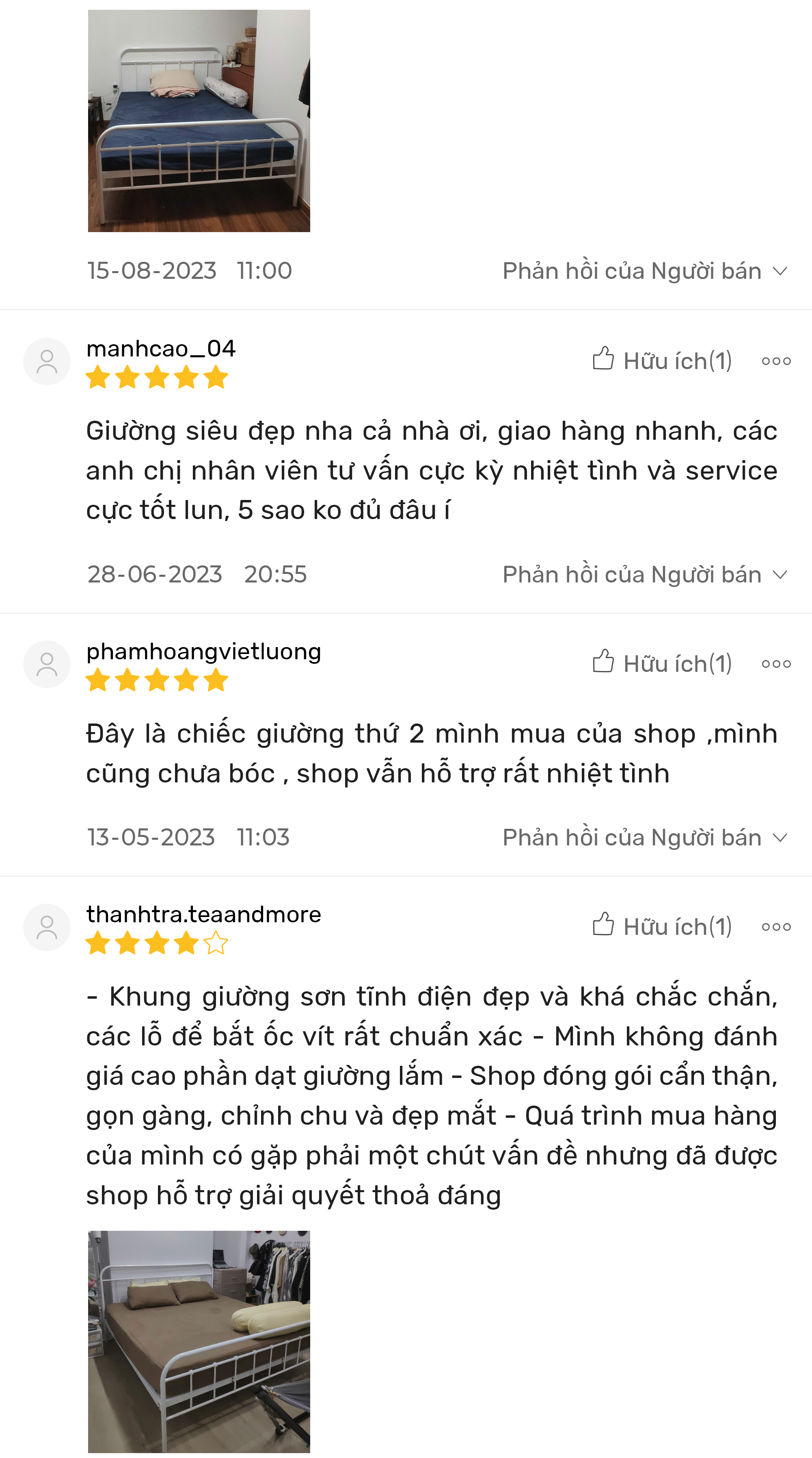 Giường Sắt WILLOW CHU MY - Chi tiết chân giường