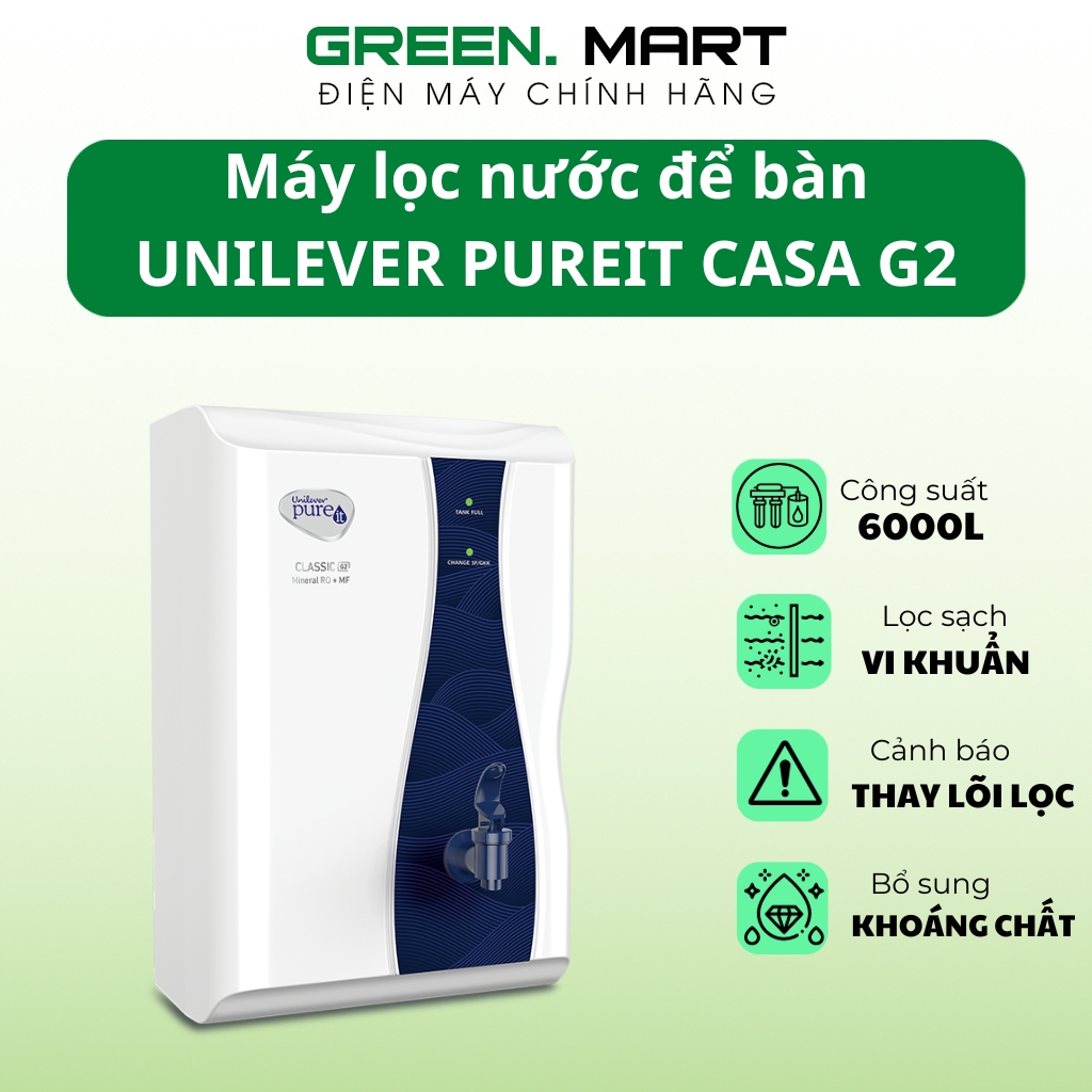 Máy lọc nước Unilever Pureit Casa G2 | Máy lọc nước mini RO CASA G2 để ...