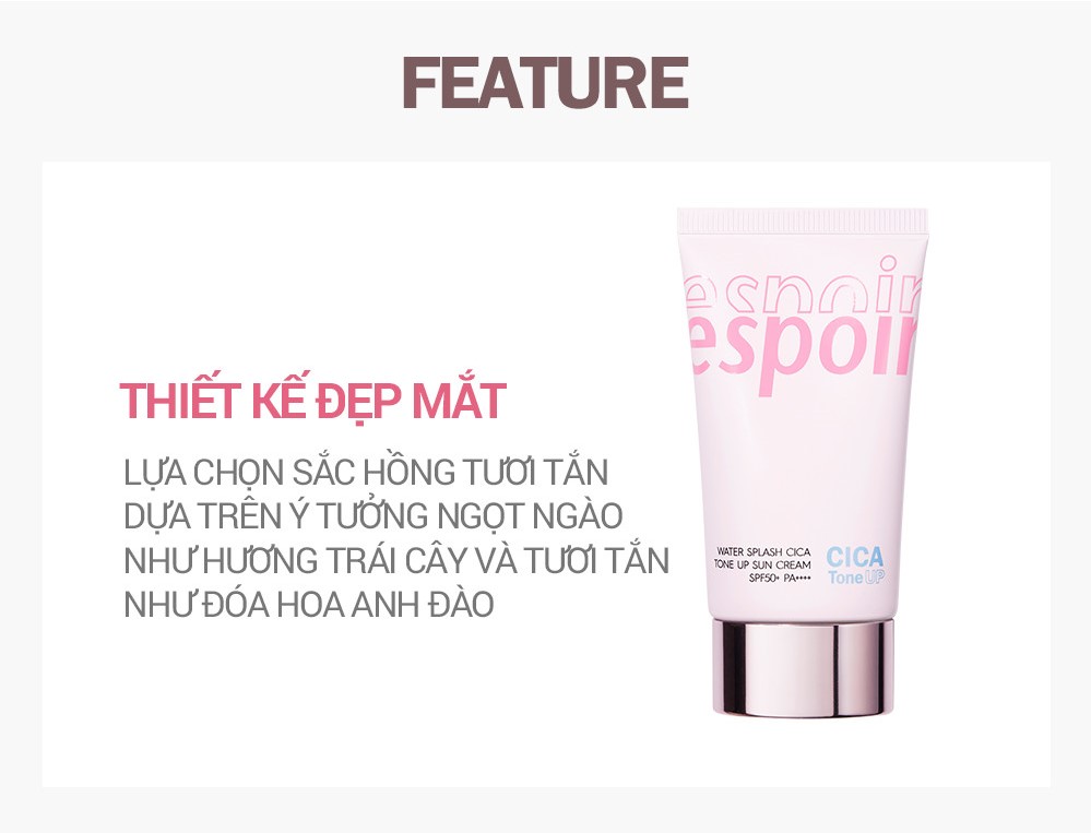 Mô tả Kem Chống Nắng Nâng Tone Espoir Water Splash Cica Tone Up Sun Cream SPF50+ PA++++ - 6