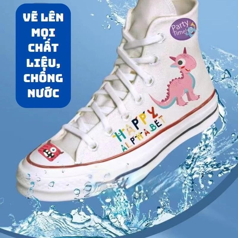 Mô tả Bút Màu Acrylic Marker Cao Cấp Có Thể Vẽ Chồng Màu, Màu Sắc Tươi Sáng ,Vẽ Trên Mọi Chất Liệu - Bút Lông Màu - 4