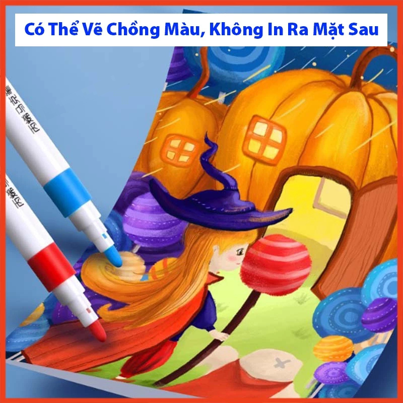 Mô tả Bút Màu Acrylic Marker Cao Cấp Có Thể Vẽ Chồng Màu, Màu Sắc Tươi Sáng ,Vẽ Trên Mọi Chất Liệu - Bút Lông Màu - 5