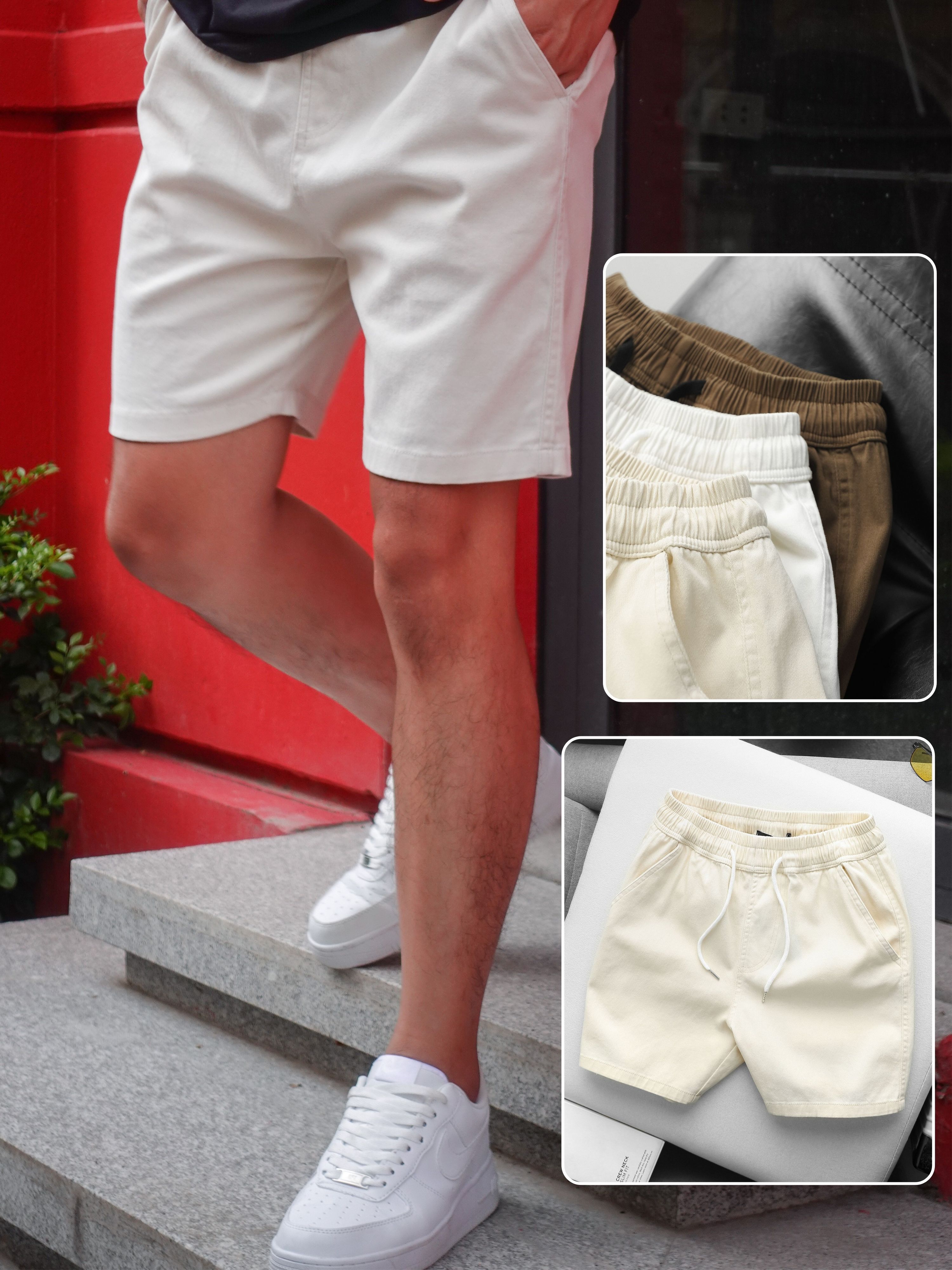 Mô tả Quần short đùi Kaki nam MK CLEVER cạp chun thoáng mát trẻ trung, form trên gối mặc hàng ngày - 2
