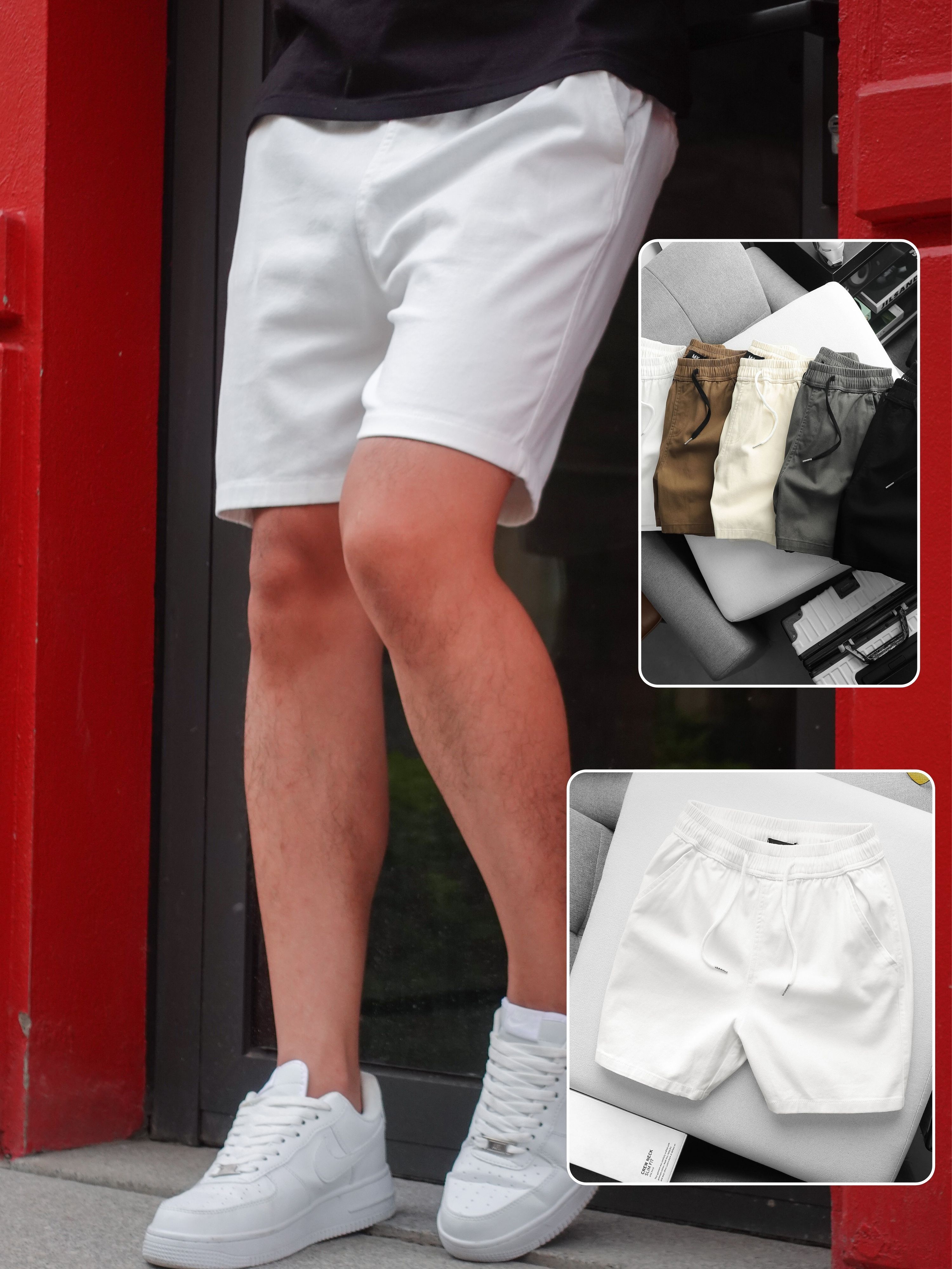 Mô tả Quần short đùi Kaki nam MK CLEVER cạp chun thoáng mát trẻ trung, form trên gối mặc hàng ngày - 3