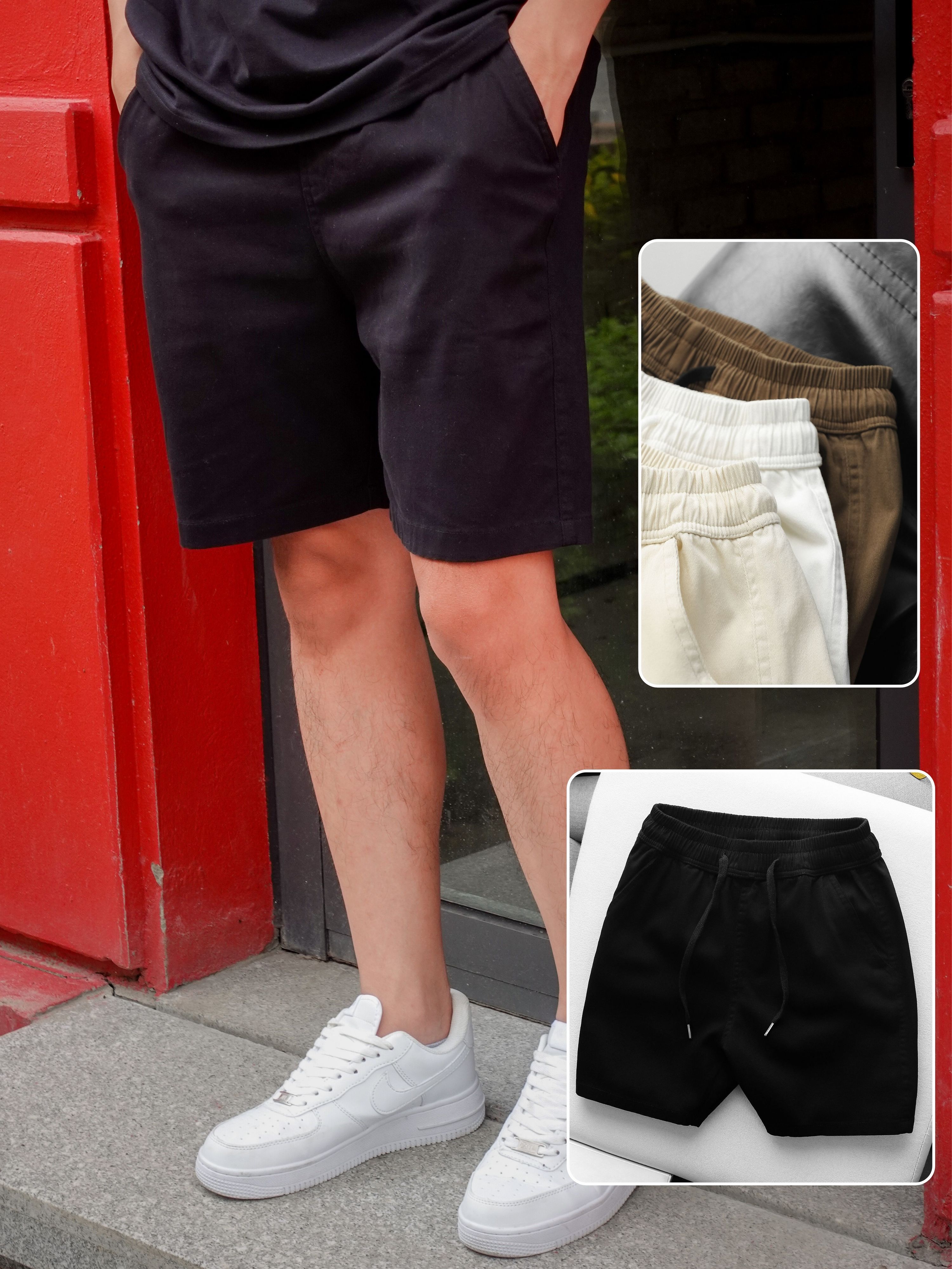 Mô tả Quần short đùi Kaki nam MK CLEVER cạp chun thoáng mát trẻ trung, form trên gối mặc hàng ngày - 4
