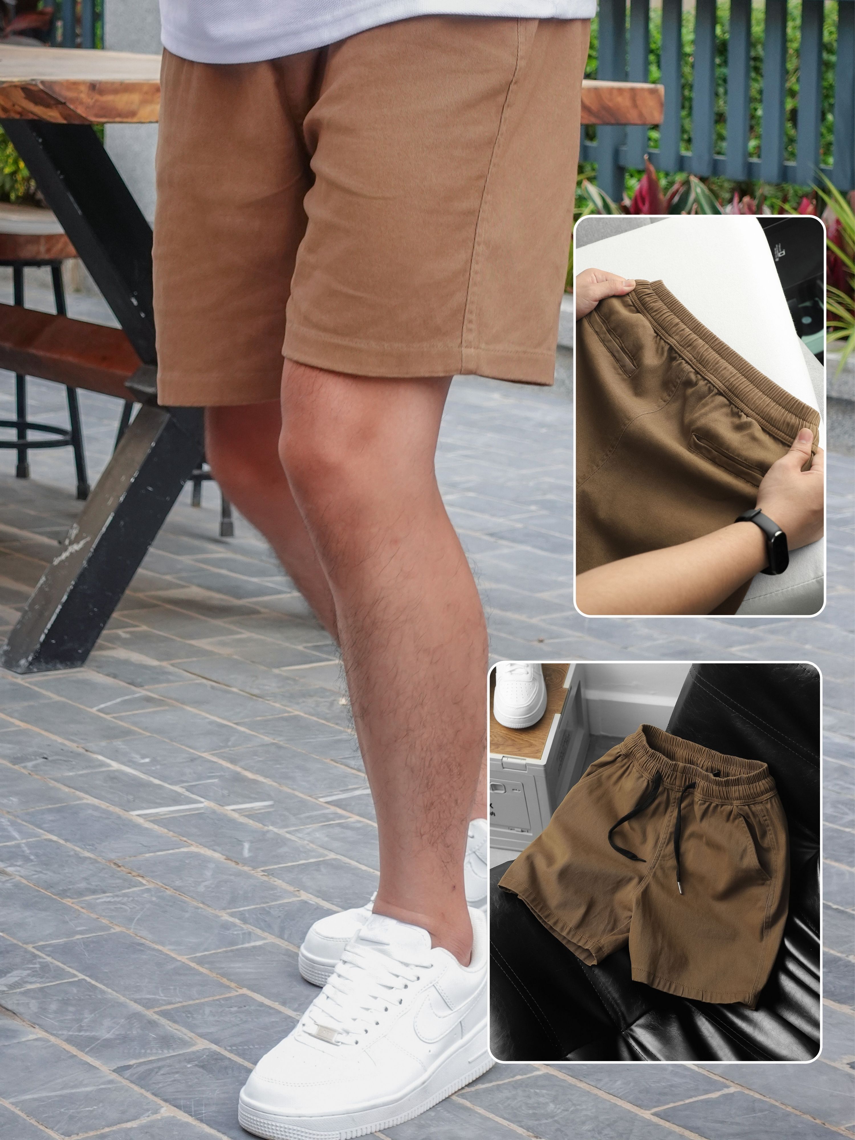 Mô tả Quần short đùi Kaki nam MK CLEVER cạp chun thoáng mát trẻ trung, form trên gối mặc hàng ngày - 5