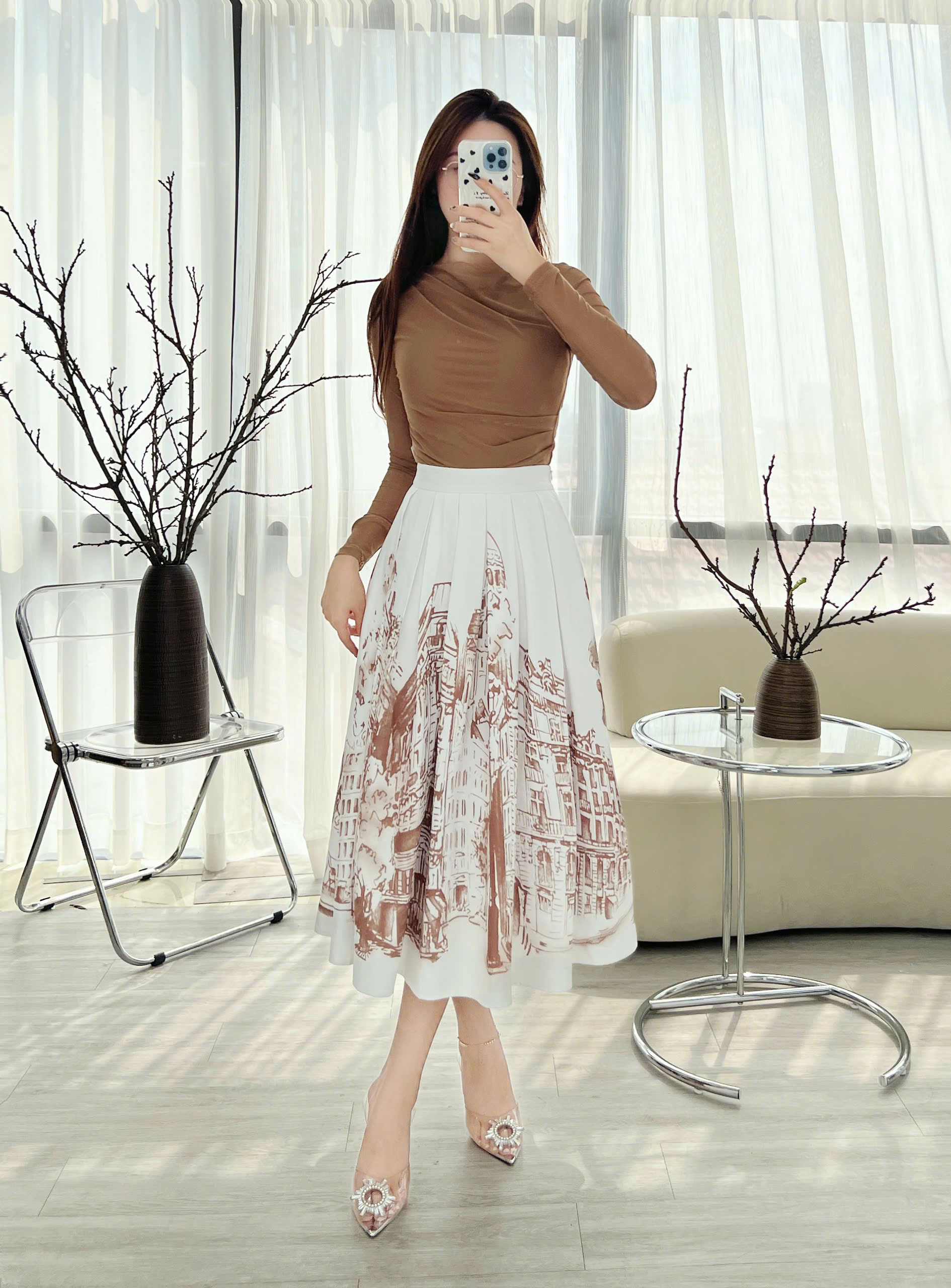 Mô tả Áo Thun 𝐂𝐂𝐇𝐀𝐓 Lưới Xếp Vai Dáng Ôm Chất Vải Cao Cấp Mềm Mịn Co Giãn 4 Chiều 23TDC2013OT - 5
