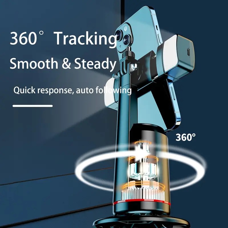 Mô tả Gimbal Điện Thoại Q02 Tự Xoay 360 Độ Theo Người, Chân Quay Chống Rung Để Quay Video Vlog Livestream Chụp Ảnh - HOLOCOM - 1