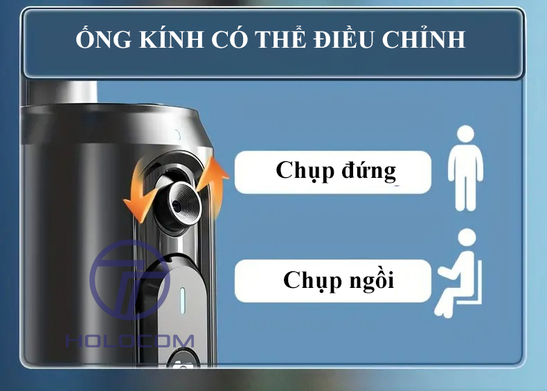 Mô tả Gimbal Điện Thoại Q02 Tự Xoay 360 Độ Theo Người, Chân Quay Chống Rung Để Quay Video Vlog Livestream Chụp Ảnh - HOLOCOM - 7