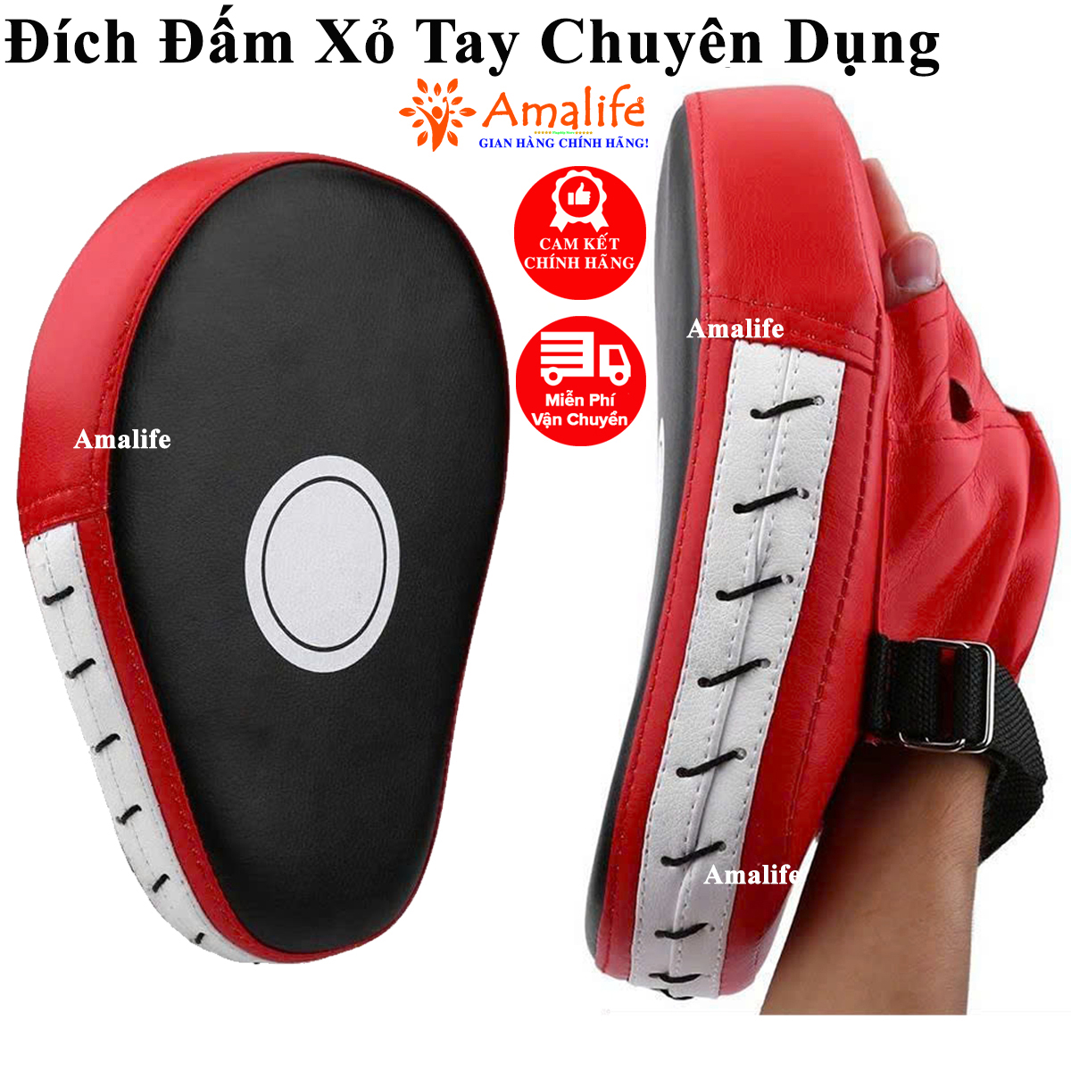 Mô tả Đích Đấm Boxing Pad Xỏ Tay Chọn Màu Đích Tay Gấu Tập Võ Thuật Muay Thái MMA Đối Kháng Sparring Trainning Hãng Amalife - 1