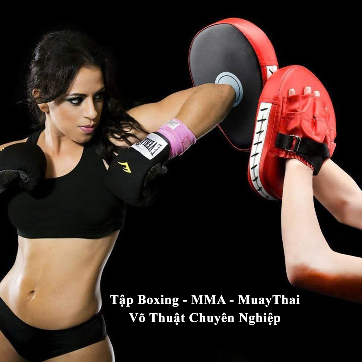 Mô tả Đích Đấm Boxing Pad Xỏ Tay Chọn Màu Đích Tay Gấu Tập Võ Thuật Muay Thái MMA Đối Kháng Sparring Trainning Hãng Amalife - 5