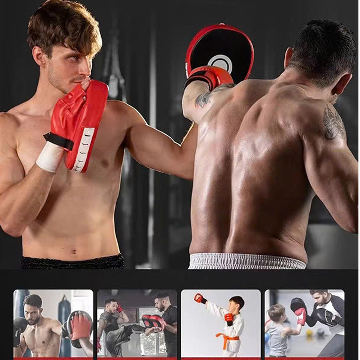 Mô tả Đích Đấm Boxing Pad Xỏ Tay Chọn Màu Đích Tay Gấu Tập Võ Thuật Muay Thái MMA Đối Kháng Sparring Trainning Hãng Amalife - 7