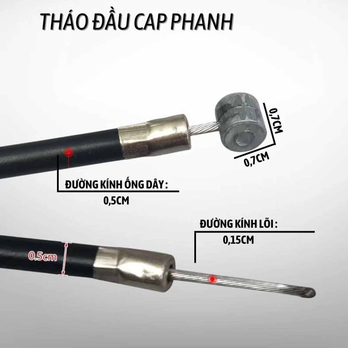 Mô tả Bộ 2 Dây Phanh Xe Đạp Thể Thao, Xe Đạp Thường Lõi Sợi Thép Không Gỉ Bền Bỉ Chắc Chắn Chính Hãng Amalife - 2