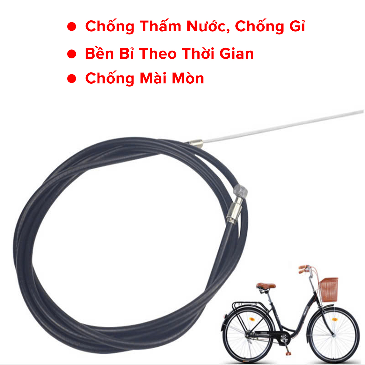 Mô tả Bộ 2 Dây Phanh Xe Đạp Thể Thao, Xe Đạp Thường Lõi Sợi Thép Không Gỉ Bền Bỉ Chắc Chắn Chính Hãng Amalife - 10
