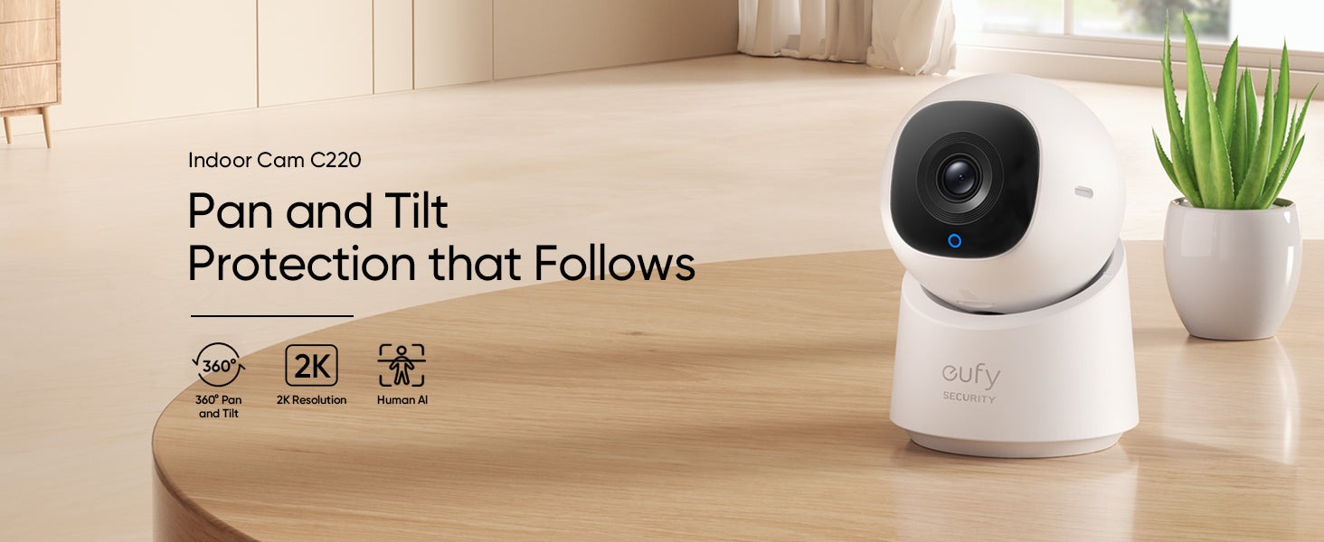 Camera Xoay 360 độ Eufy Indoor Cam 2k Camera Trong Nhà Eufy Indoor