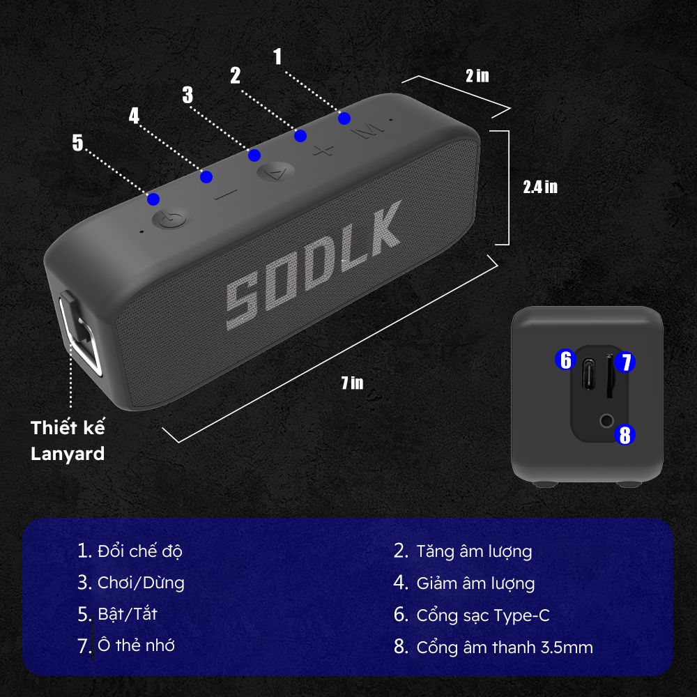 Loa Bluetooth SODLK TX5