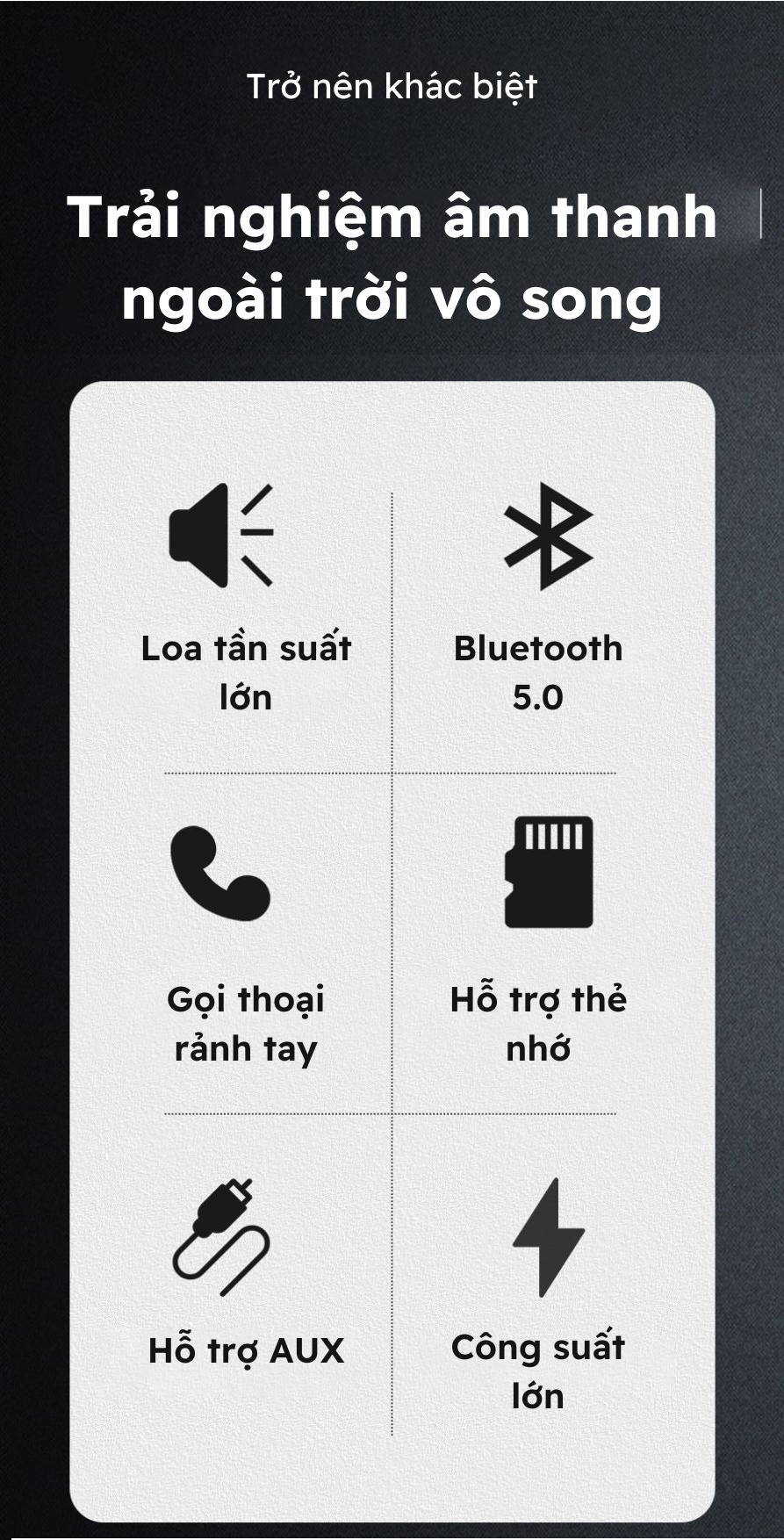 Các tính năng kết nối của Loa SODLK TX8