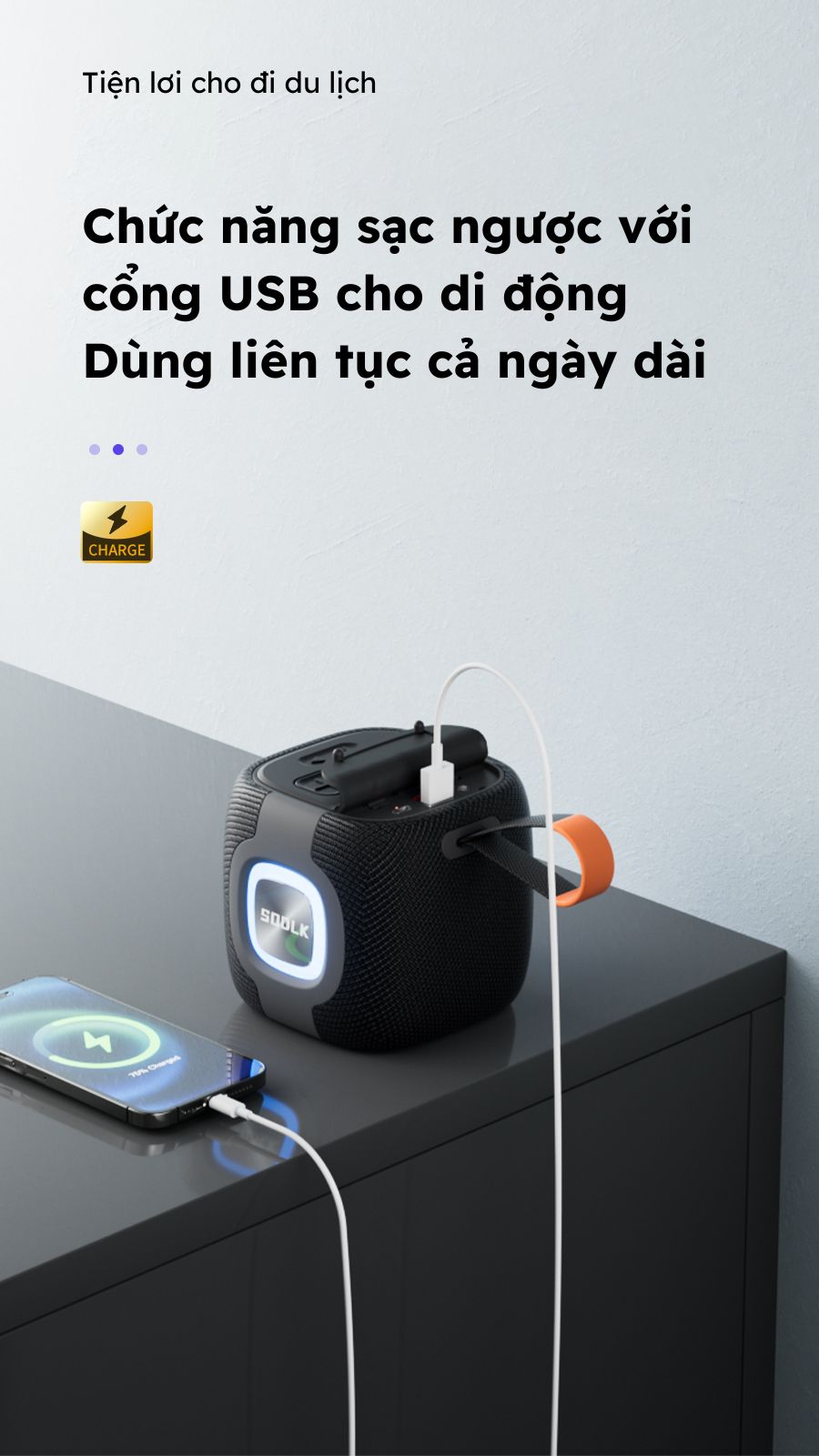 Mô tả Loa Bluetooth di động không dây Mini SODLK TX8 Công Suất 10W | Bluetooth 5.0 | Chống Nước IPX7 | BẢO HÀNH 12 Tháng - 9