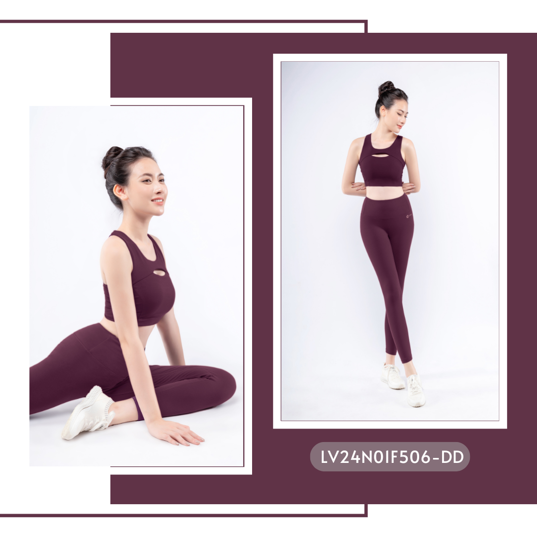 Mô tả Bộ Tập Yoga Nữ LV24N01F506 Áo Bra Đệm Rời & Quần Legging Cạp Cao Co Giãn, Elaine Bộ Tập Gym Nữ - 1