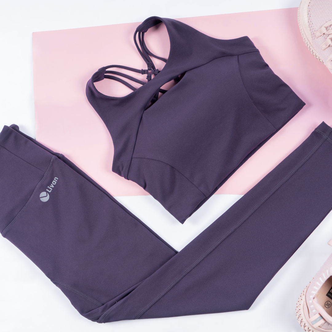 Mô tả Bộ Tập Yoga Nữ LV24N01F506 Áo Bra Đệm Rời & Quần Legging Cạp Cao Co Giãn, Elaine Bộ Tập Gym Nữ - 3